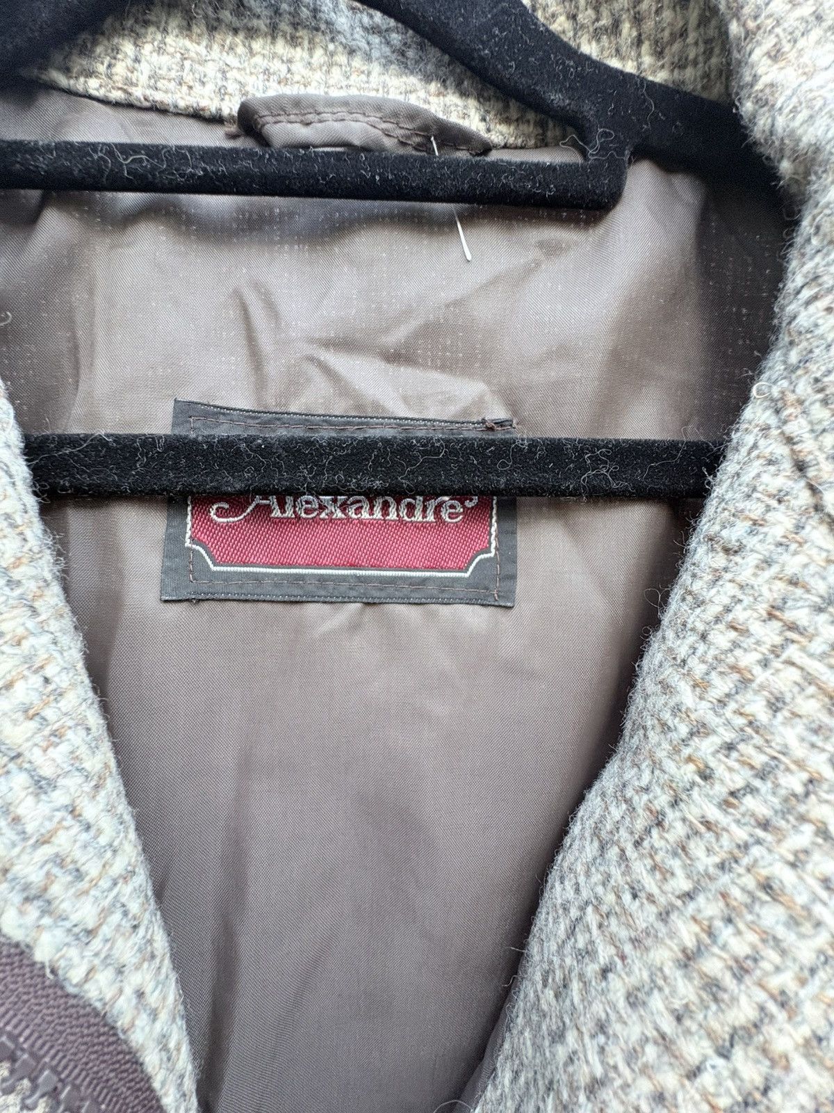 Alexandre Plokhov Vintage 1970s/80s Alexandre Wool Tweed Bomber Jacket Size US L / EU 52-54 / 3 - 9 Thumbnail