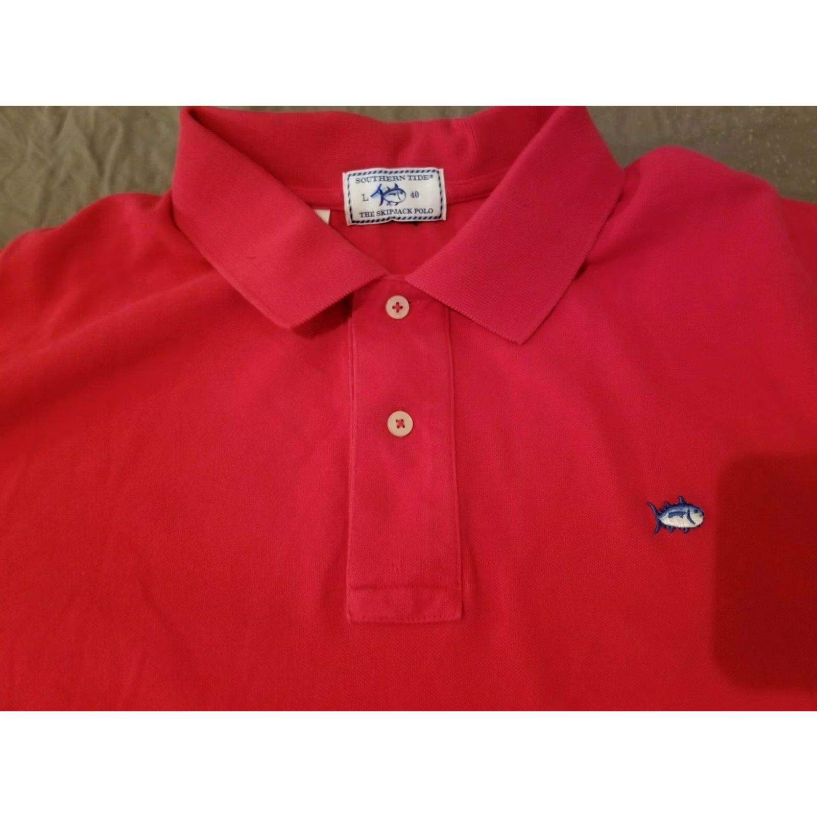 Southern Tide VINTAGE? Southern Tide Polo Shirt Mens L Red Cotton Size US L / EU 52-54 / 3 - 2 Thumbnail