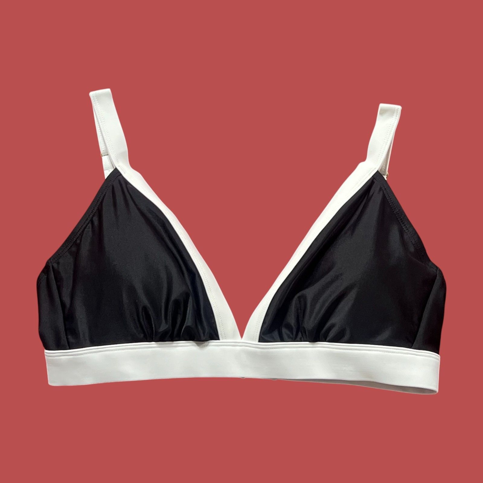 Other Shade & Shore - Women's Wide Band Triangle Bikini Top -Black Size ONE SIZE - 3 Thumbnail