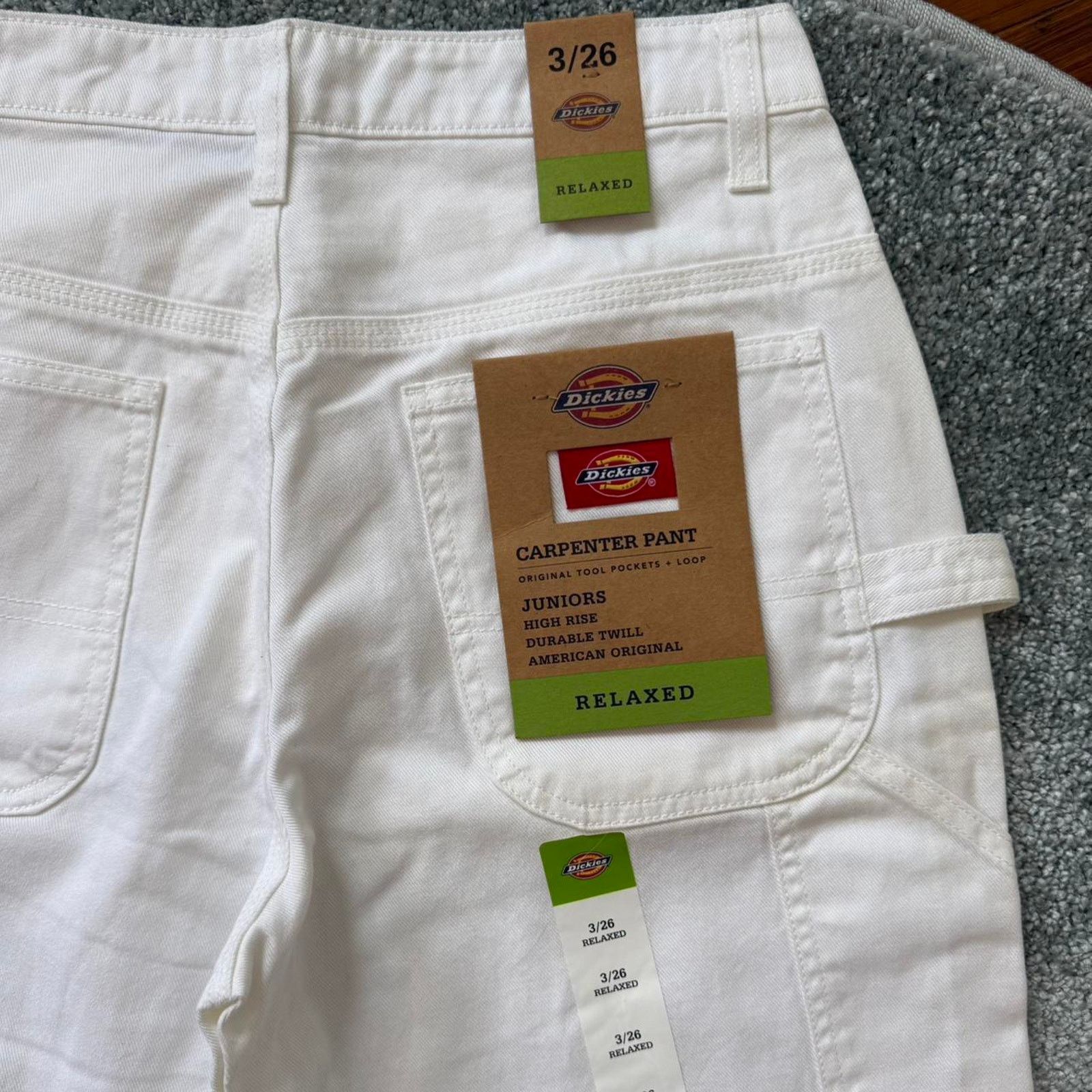 Dickies ✿ white carpenter pants ⋆ brand new ✿ Size 28" / US 6 / IT 42 - 4 Thumbnail