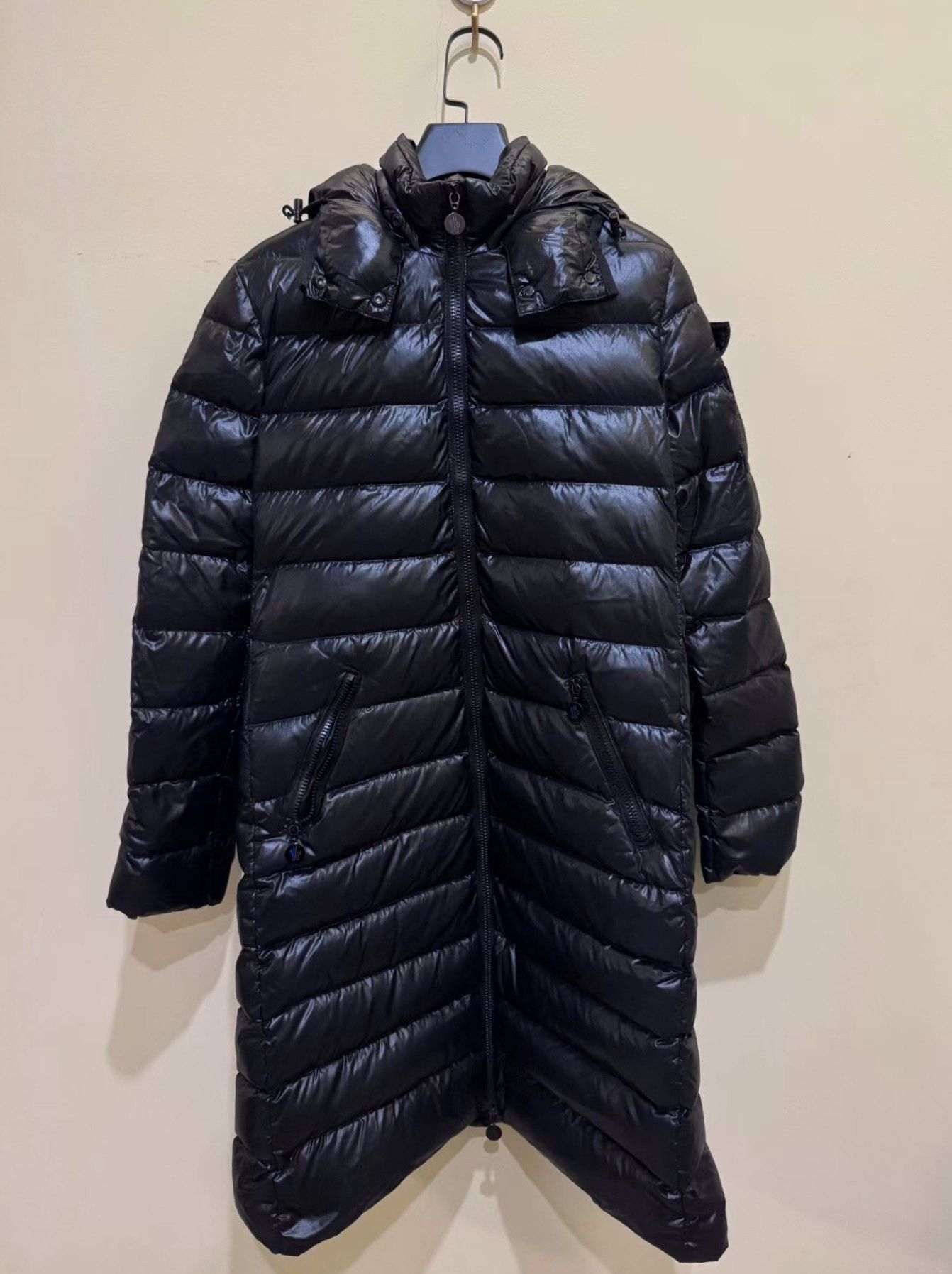 Moncler Moncler Moka Black Long Hooded Down Jacket Size US M / EU 48-50 / 2 - 1 Thumbnail