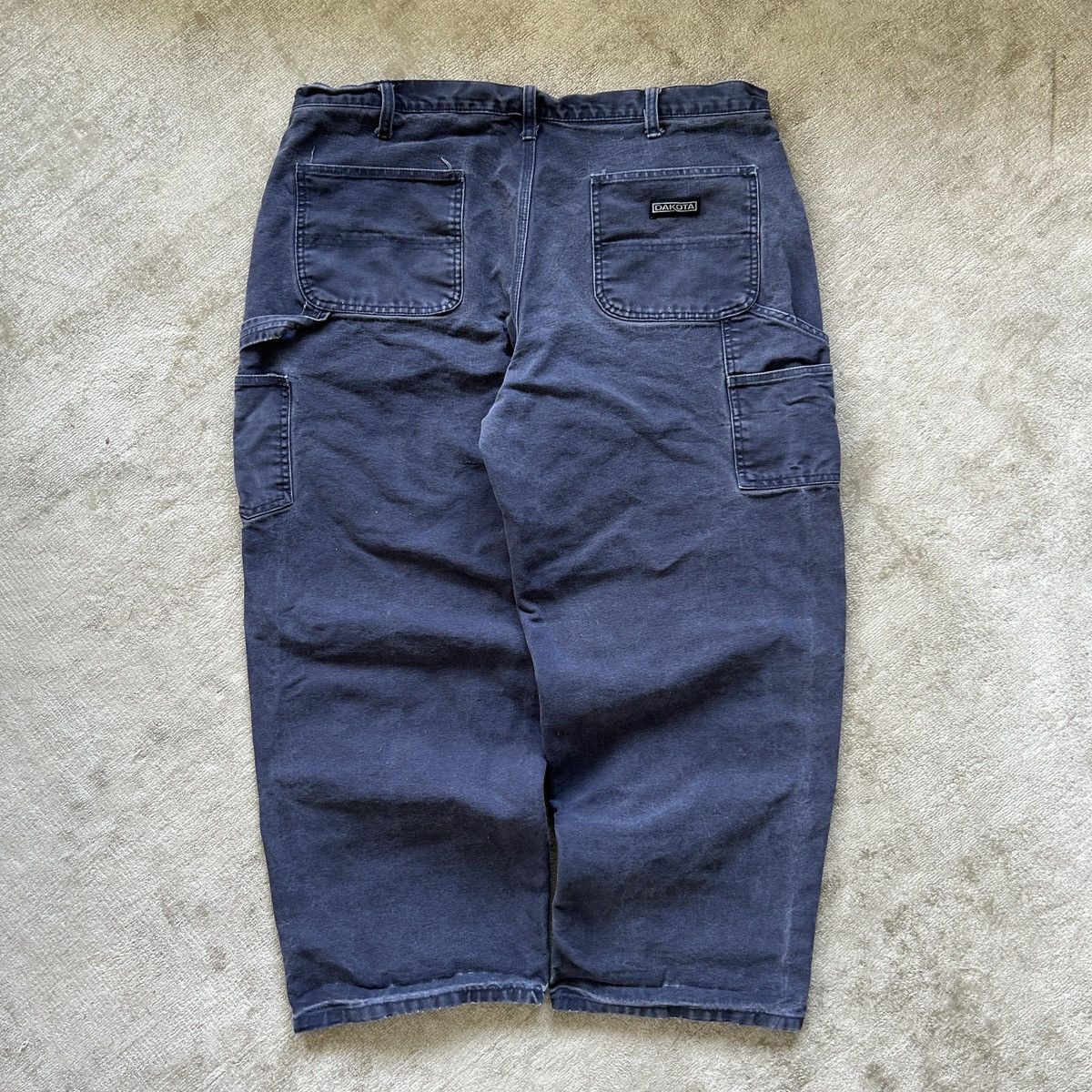 Vintage Baggy Double Knee Faded Workwear Pants Size US 42 / EU 58 - 4 Thumbnail