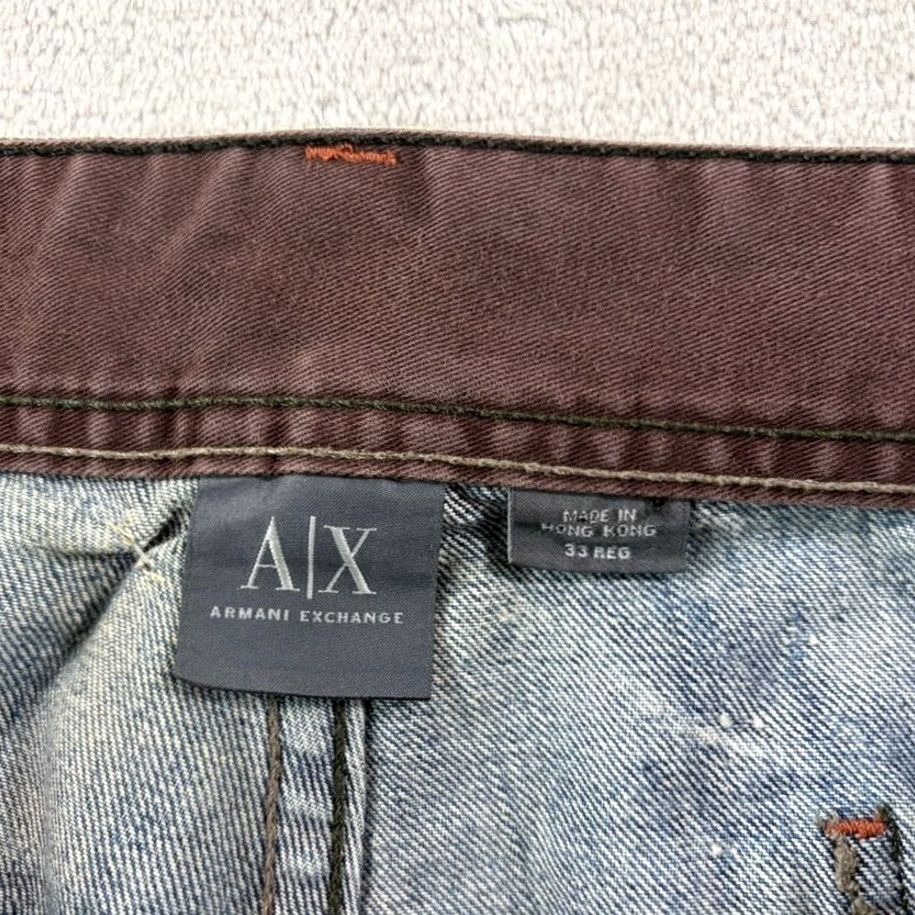 Armani Exchange VINTAGE Armani Exchange Jeans Mens Blue Wash Denim 34x32 Distressed Size US 34 / EU 50 - 2 Thumbnail