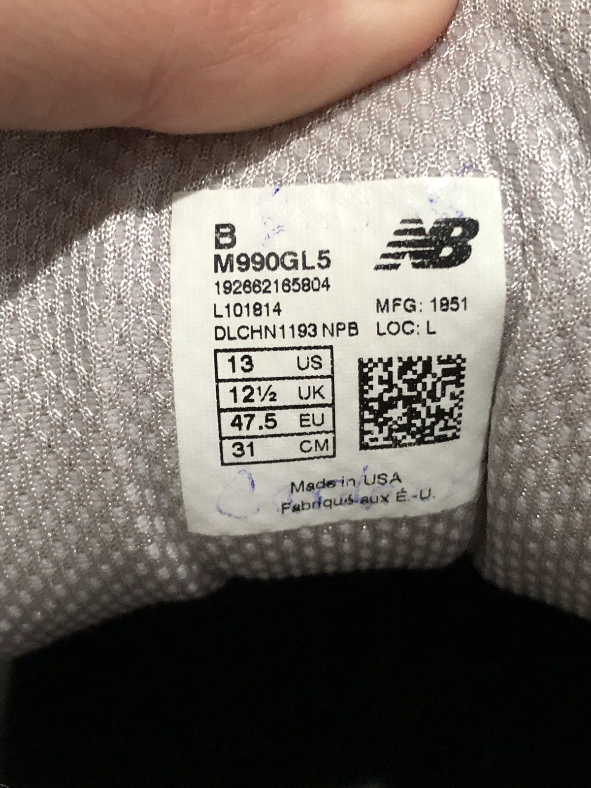 New Balance New Balance 990v5 Size US 13 / EU 46 - 22 Thumbnail