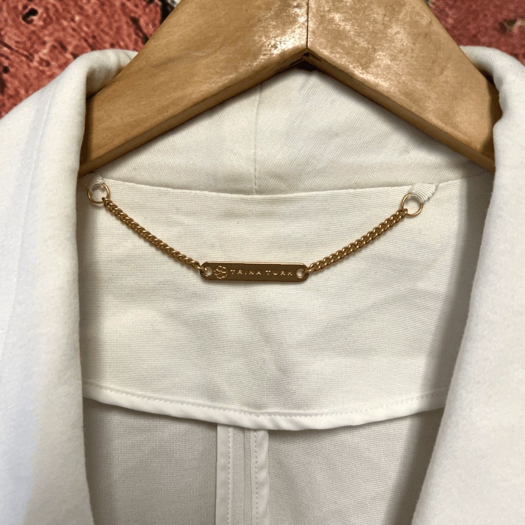 Trina Turk Trina Turk Blazer Womens 4 White Rayon Blend Size S / US 4 / IT 40 - 2 Thumbnail