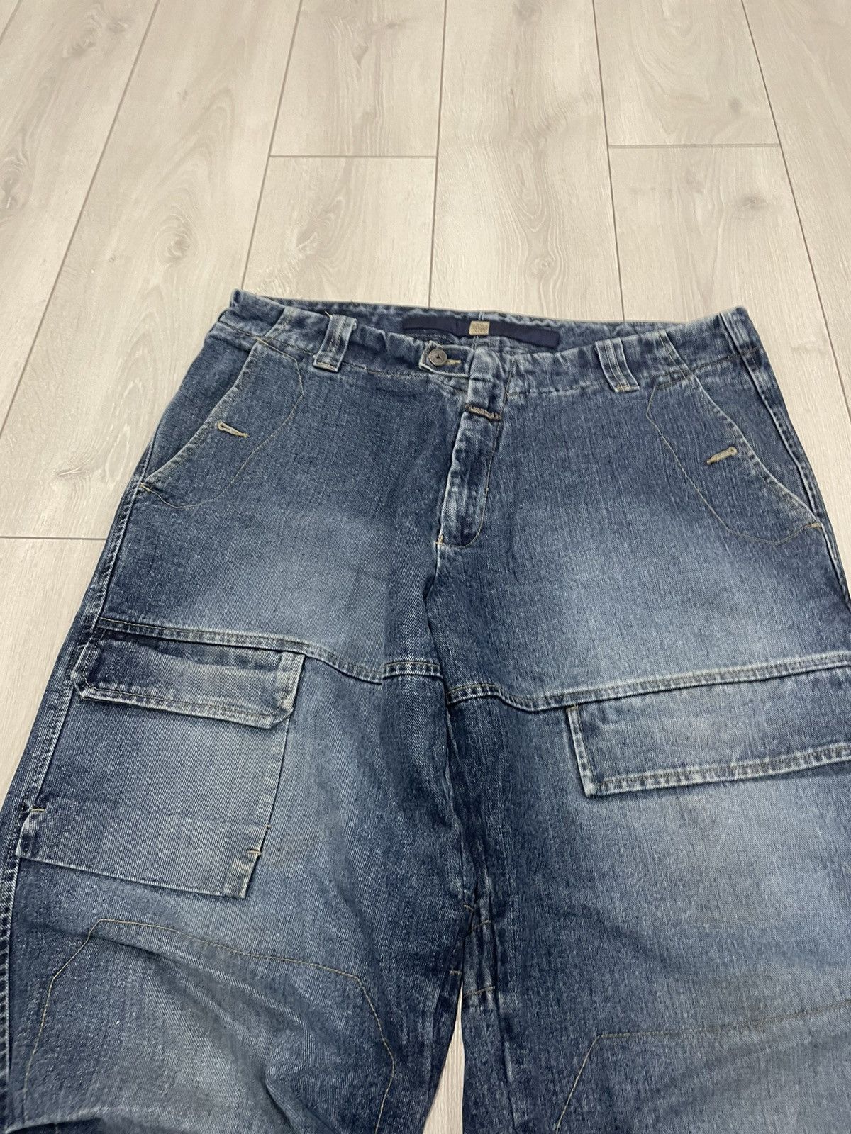 CLOSED × Marithe + Francois Girbaud 90s CARGO DENIM PANTS Y2K Marithe Francois Girbaud Jeans OLD Size US 40 / EU 56 - 2 Thumbnail