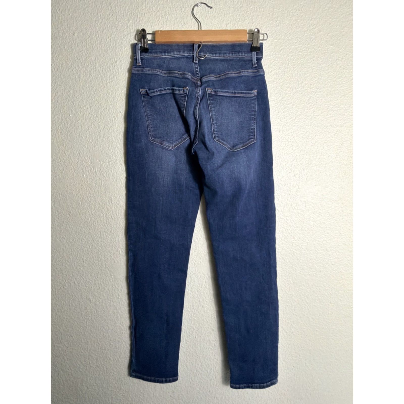 Vintage Sunday Best Jeans Women Skinny Dark Wash 00 22x27 Cotton Elastic Blue Mens? Size 40" / US 18 - 7 Thumbnail