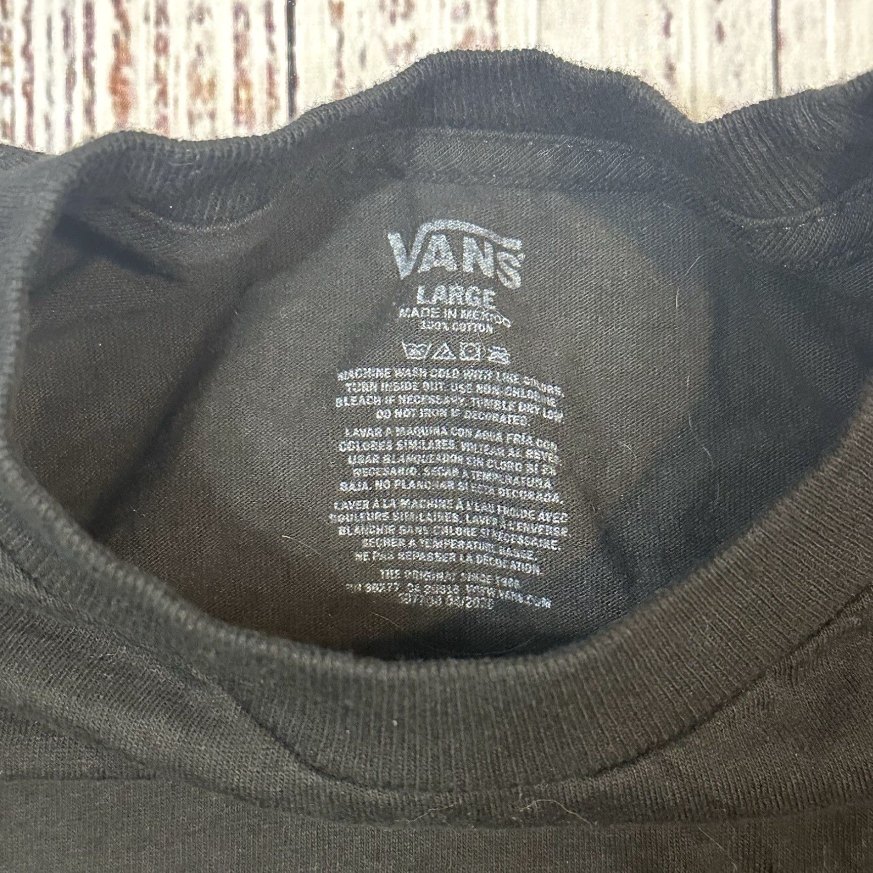 Vans VANS Skater Tee Shirt Black Spellout Large Mens T-Shirt 90s Skateboard Cotton Crew Neck Short Sleeve Off The Wall" Size US L / EU 52-54 / 3 - 4 Thumbnail