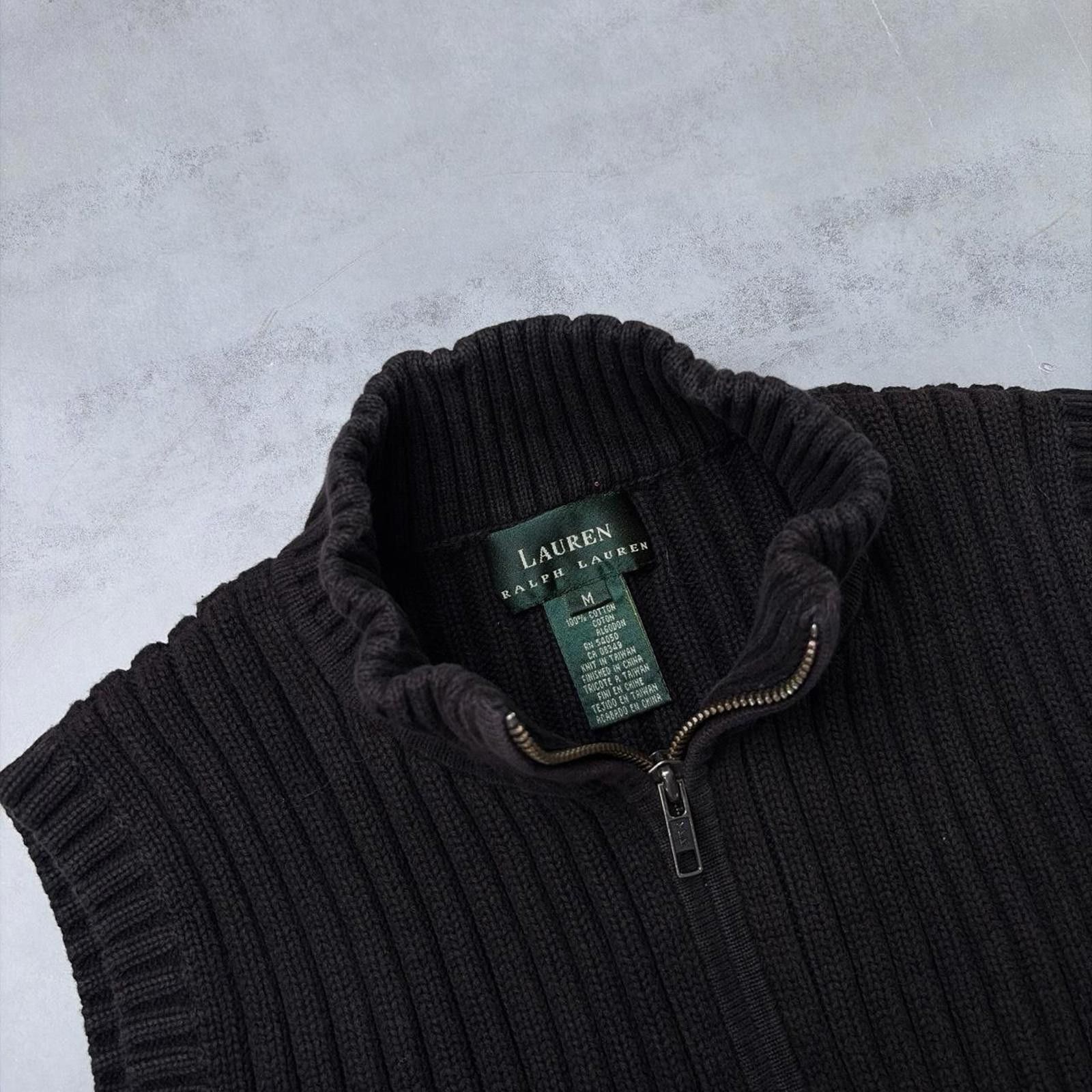 Lauren Ralph Lauren Vintage Black Ralph Lauren Grunge Knit Vest Size M / US 6-8 / IT 42-44 - 5 Thumbnail