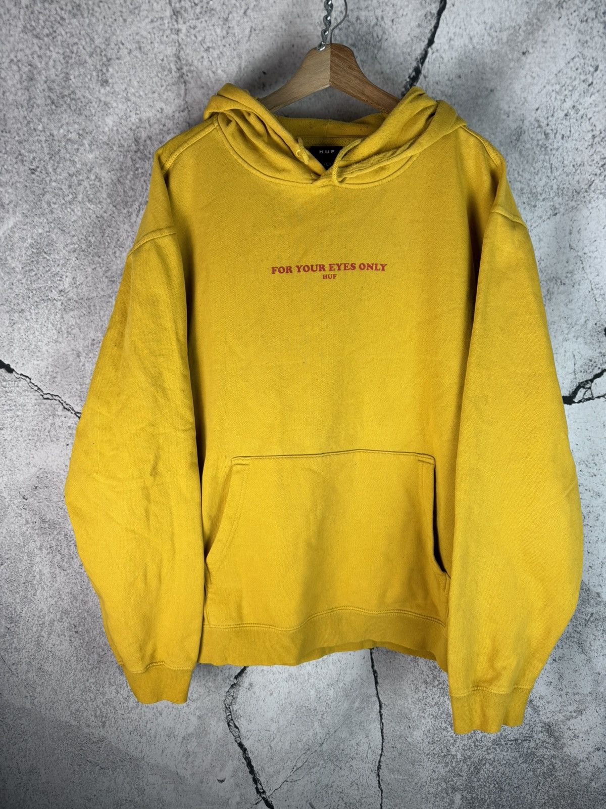 Huf Crazy Vintage Y2K HUF Spellout Essential Skater Hoodie! Size US L / EU 52-54 / 3 - 2 Thumbnail