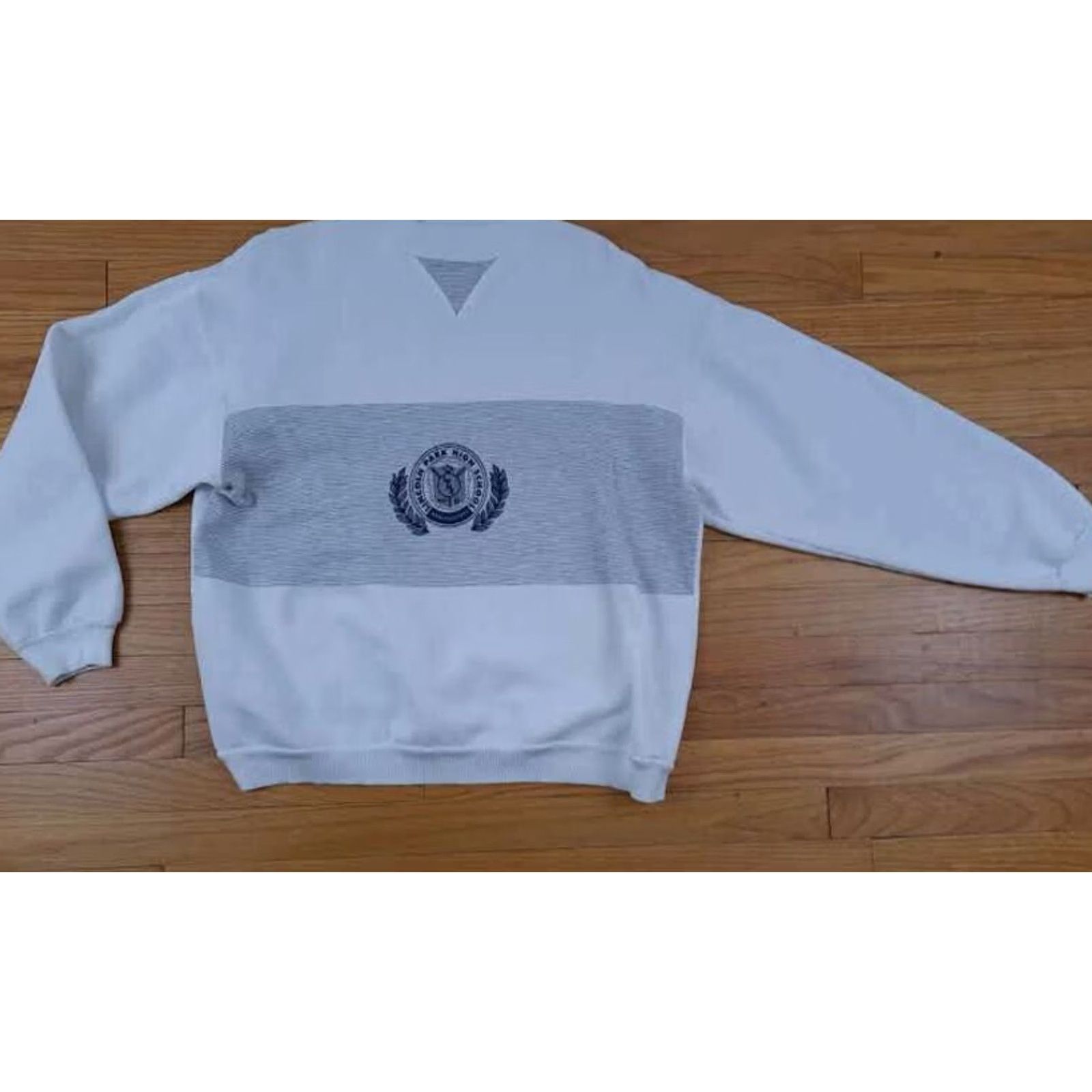 Velva Sheen VINTAGE Lincoln Park High School Mi. Embroidered Sweatshirt XL Velva Sheen USA Shirt Mens 80s White Embroidered pullover Linen? Size US XL / EU 56 / 4 - 2 Thumbnail