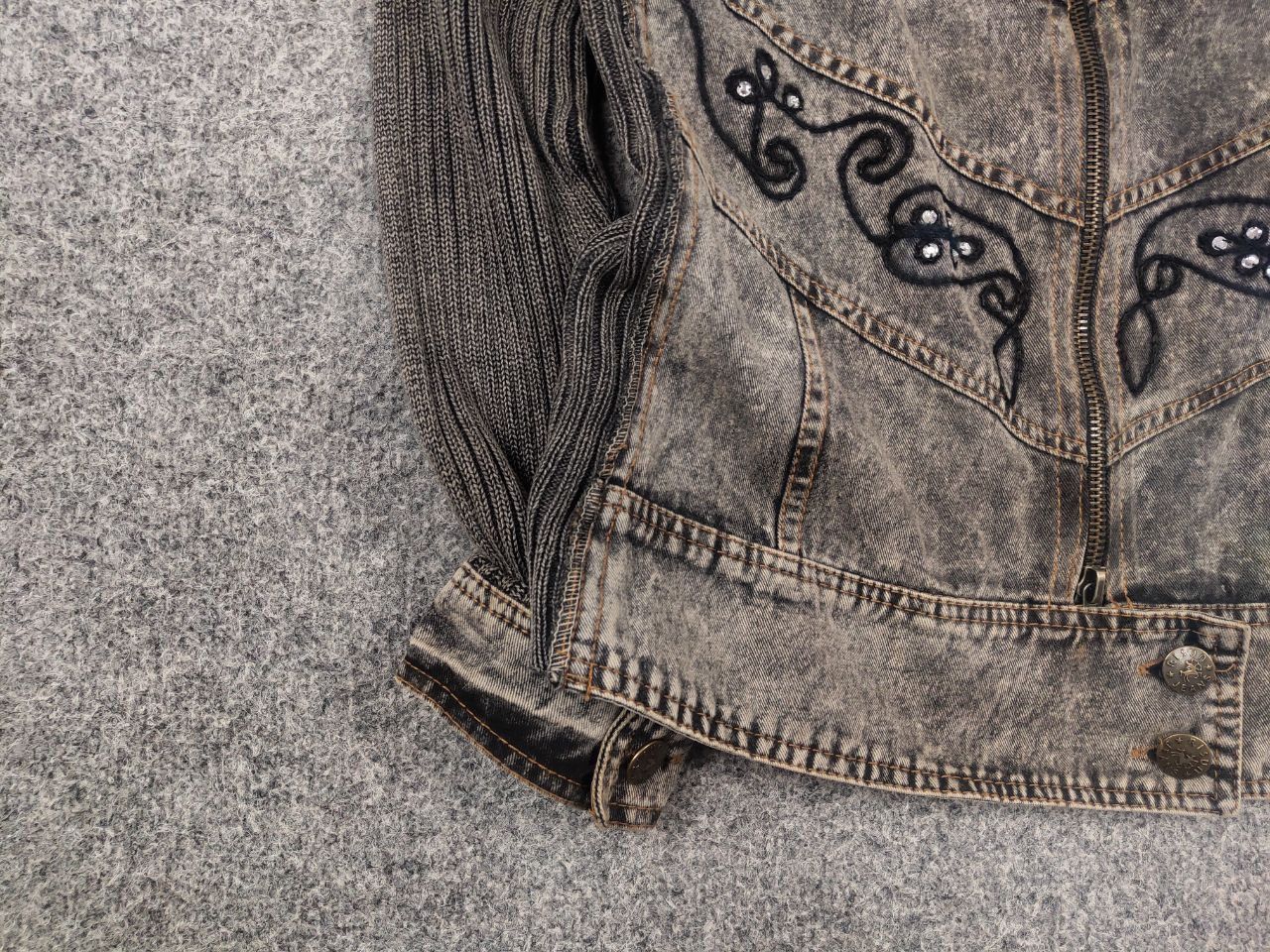 Hysteric Glamour Vintage Jacket Ribbed sleeves if six was nine style LGB Y2K Size M / US 6-8 / IT 42-44 - 5 Thumbnail