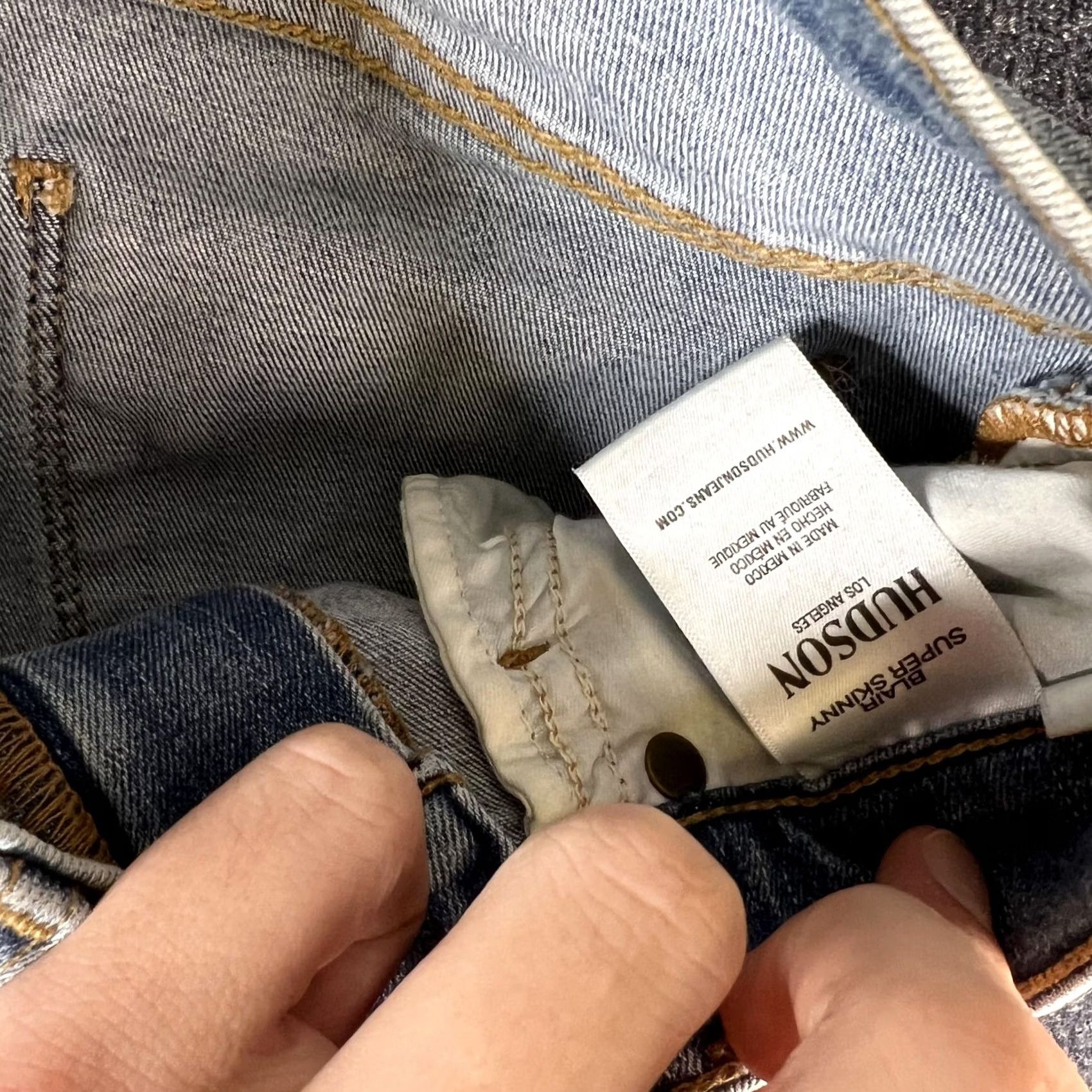 Hudson HUDSON Jeans Womens Light Wash Super Skinny Jeans Blue Denim Zip Fly Pockets Slim Fit 29 Inseam 32in Men? Womens Size 29" - 4 Thumbnail