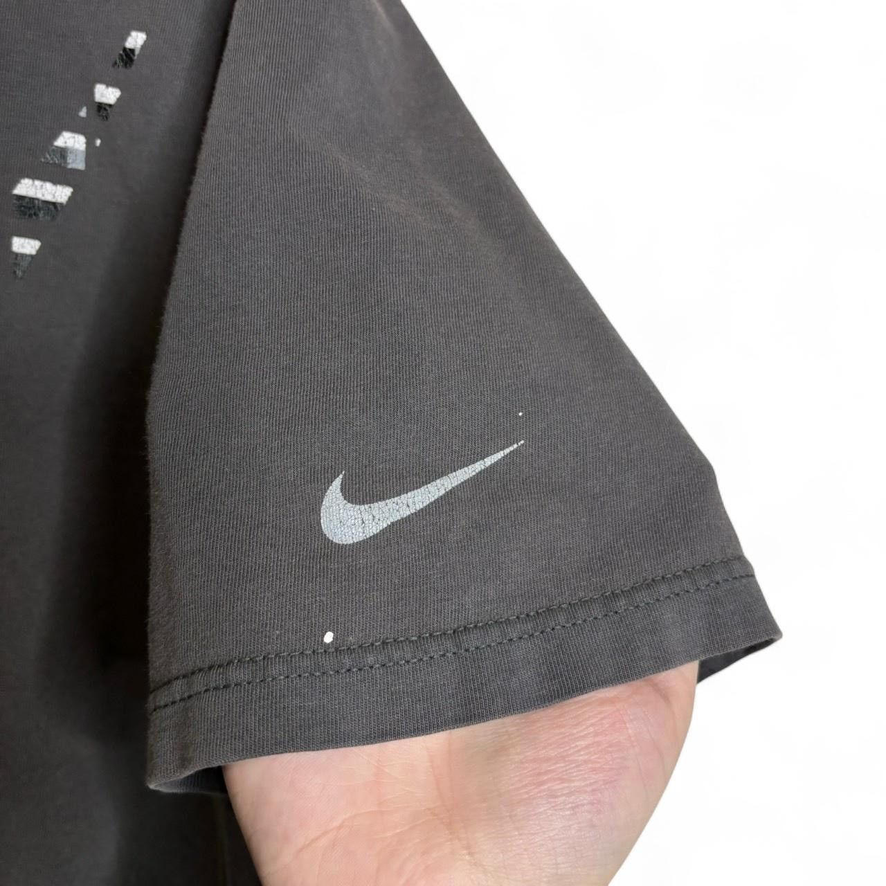 Nike × Vintage Nike Trashed Faded Grey Big Swoosh Graphic Tee Size US XL / EU 56 / 4 - 4 Thumbnail