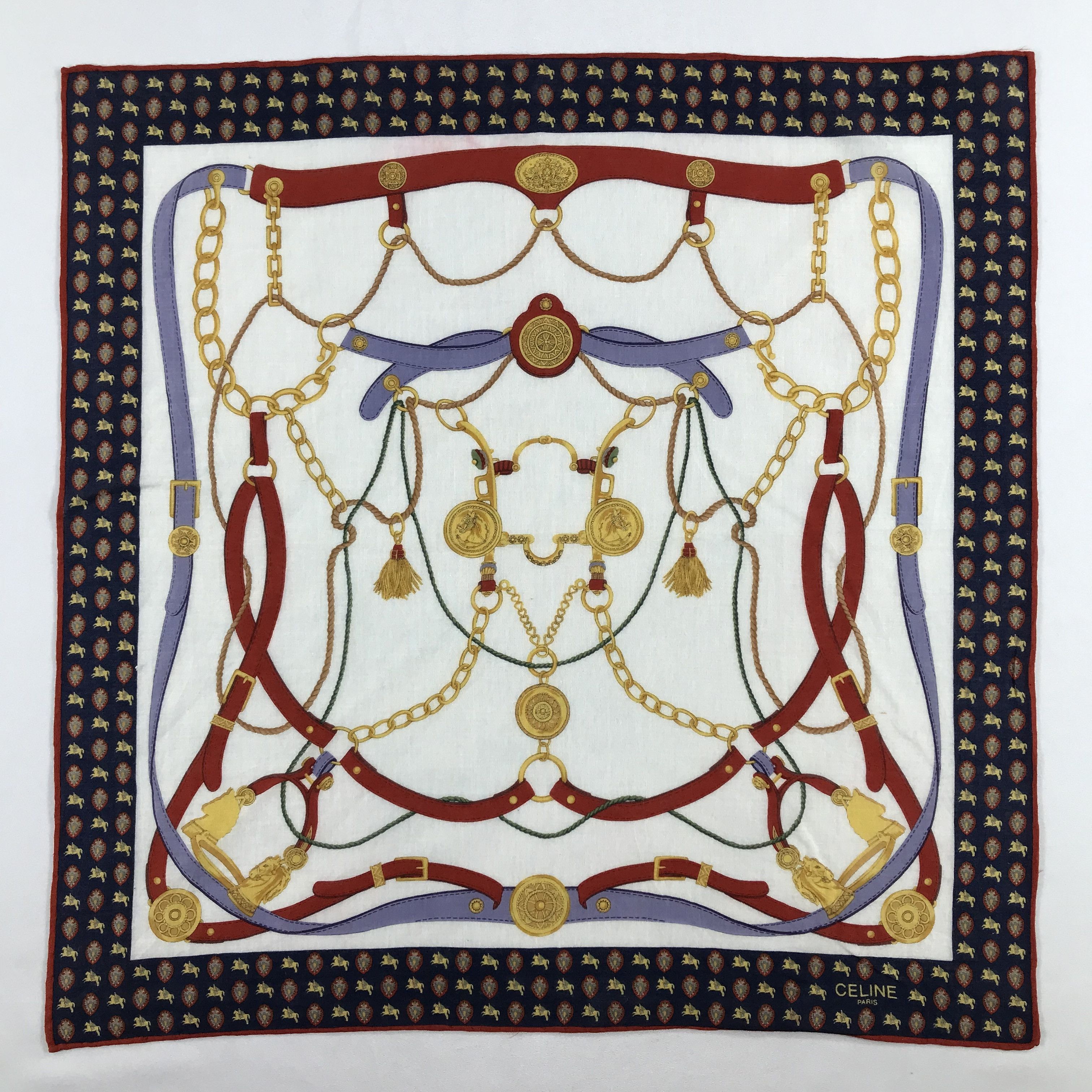 Celine × Vintage Celine Bandana / Handkerchief / Neckerchief -S2364 Size ONE SIZE - 1 Thumbnail