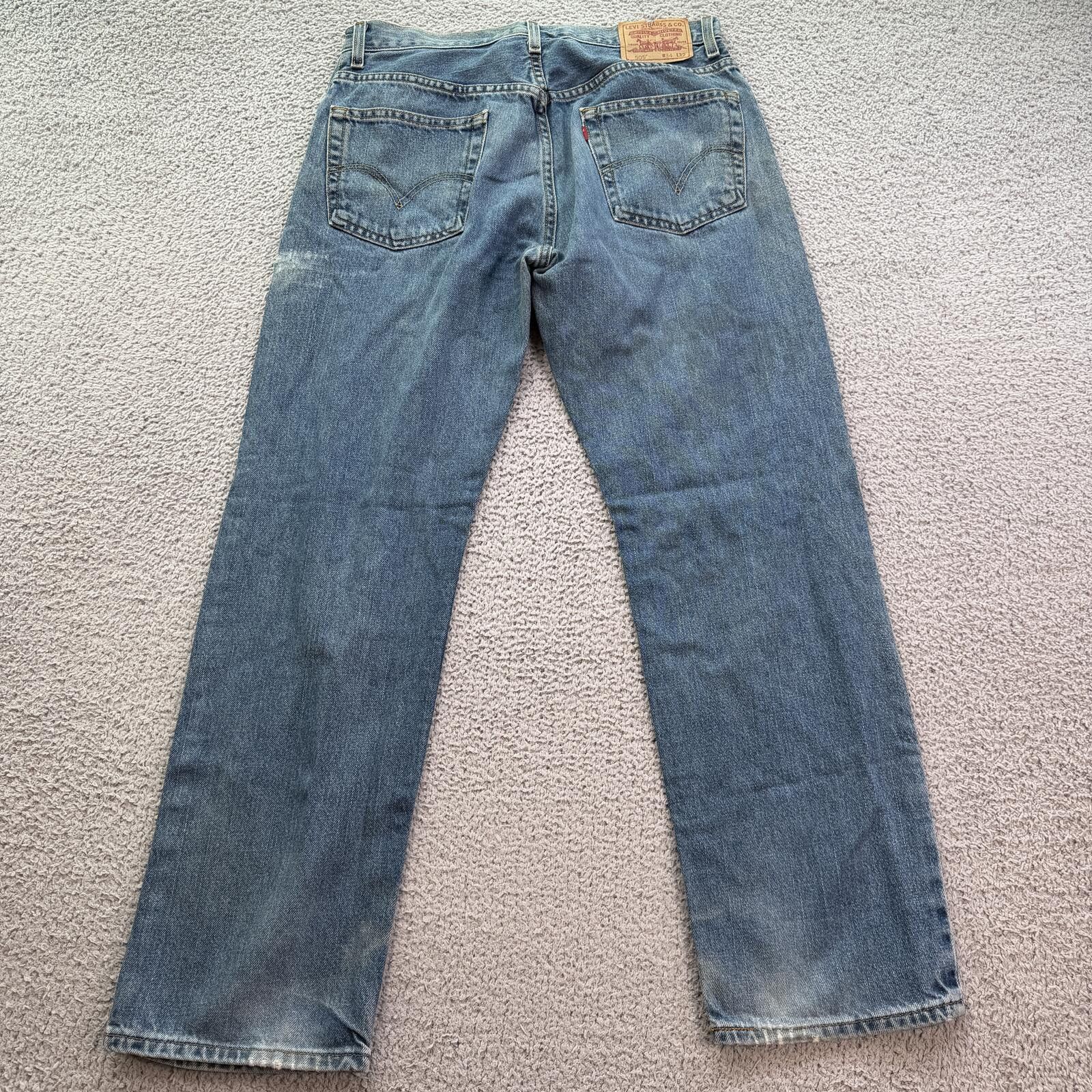 Levi's Vintage Y2K Levis 505 Regular Fit Light Wash Jeans 34x32 Size US 34 / EU 50 - 2 Thumbnail