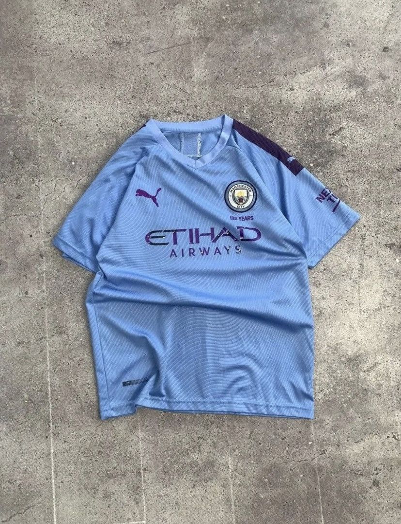 Puma Vintage Kun Aguero 10 Manchester City Jersey Soccer Size US L / EU 52-54 / 3 - 6 Thumbnail