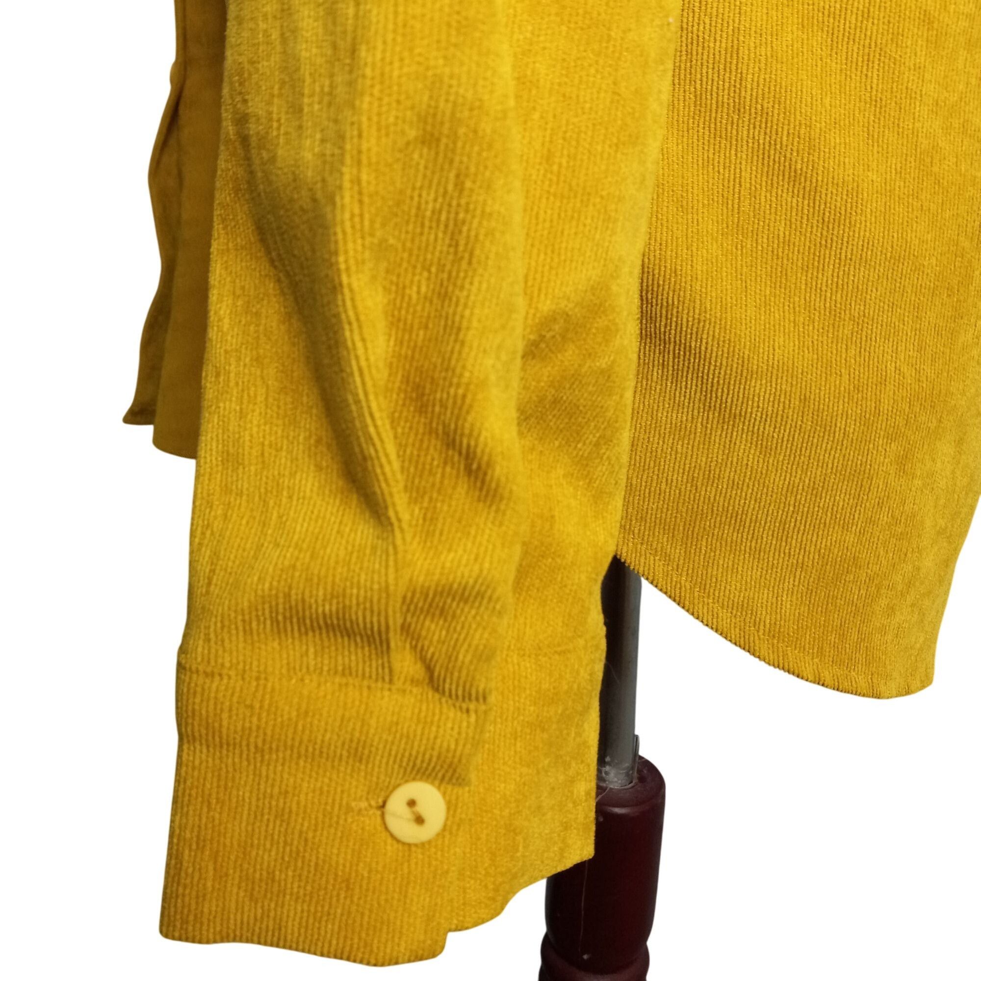 Nasty Gal Nasty Gal Size L Shirt Mustard Yellow Button Down Long Sleev Size L / US 10 / IT 46 - 6 Thumbnail