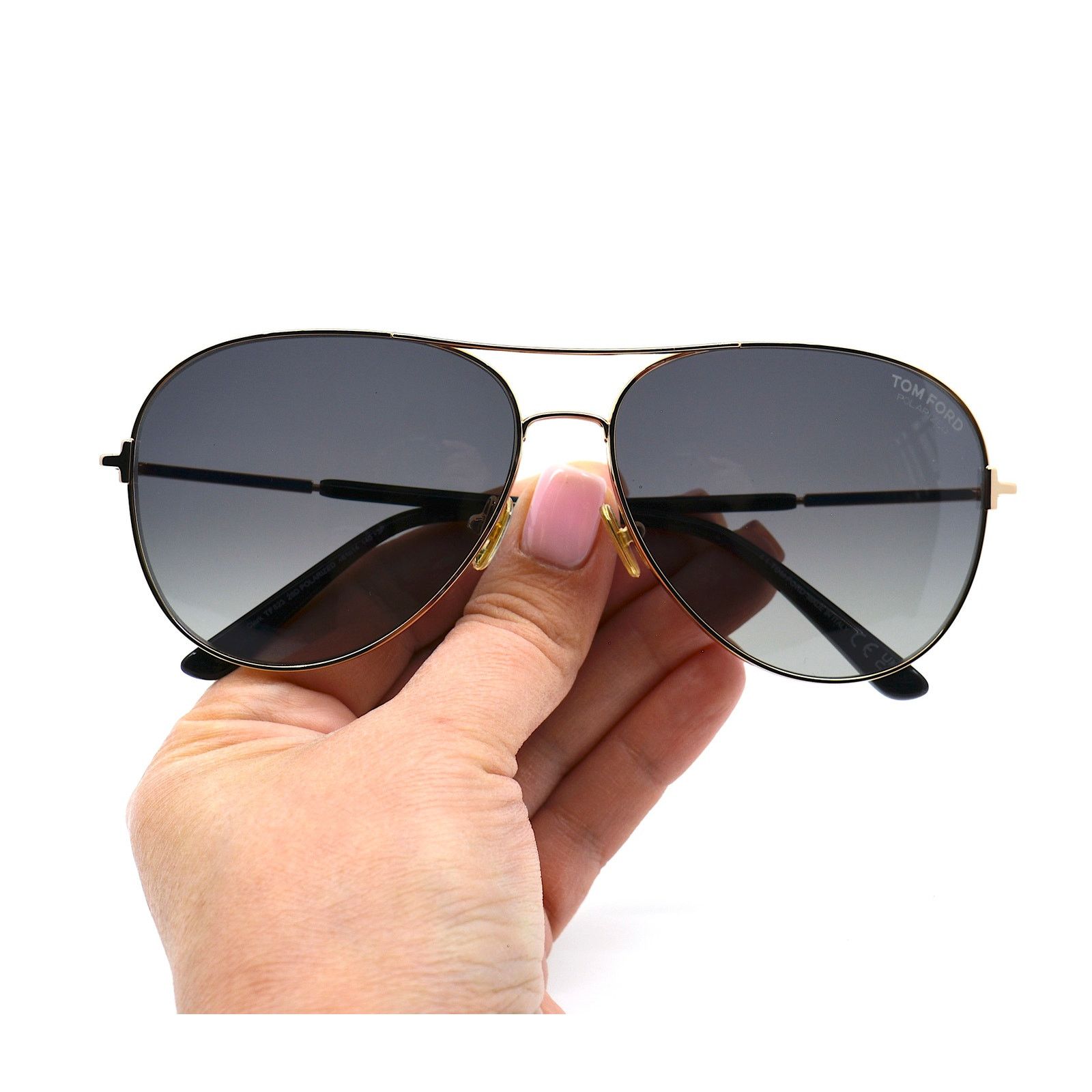Tom Ford TOM FORD TF823/S 28D CLARK GOLD GREY POLARIZED SUNGLASSES Size ONE SIZE - 10 Thumbnail