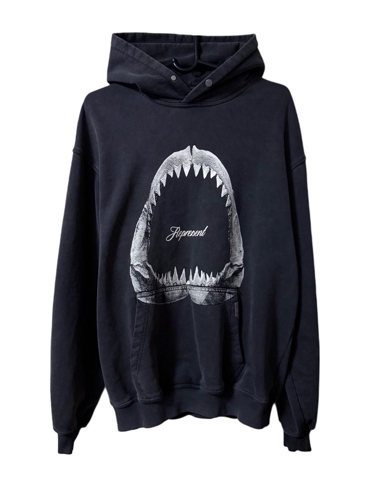 Represent Clo. REPRESENT Shark Jaws Hoodie Vintage Grey Size US S / EU 44-46 / 1 - 1 Thumbnail