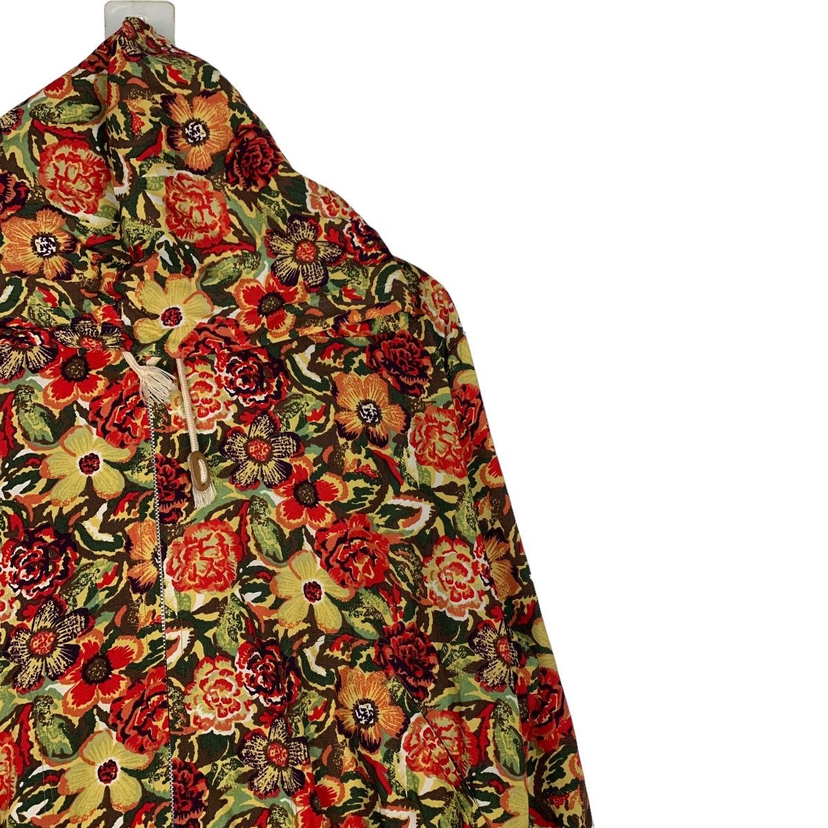 Japanese Brand HI-TECH Florals Design Zipper Hoodie Jacket #0877-C39 Size M / US 6-8 / IT 42-44 - 6 Thumbnail