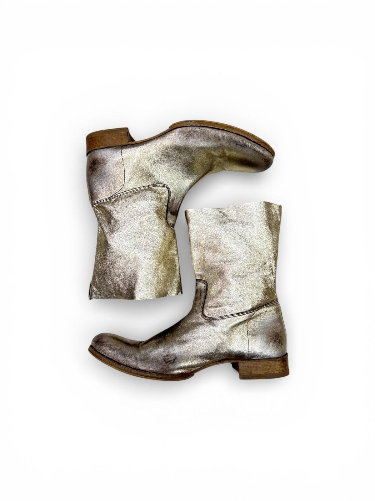 Officine Creative OFFICINE CREATIVE 178 METALLIC GOLD BOOTS SIZE 43 Size US 10 / EU 43 - 3 Thumbnail