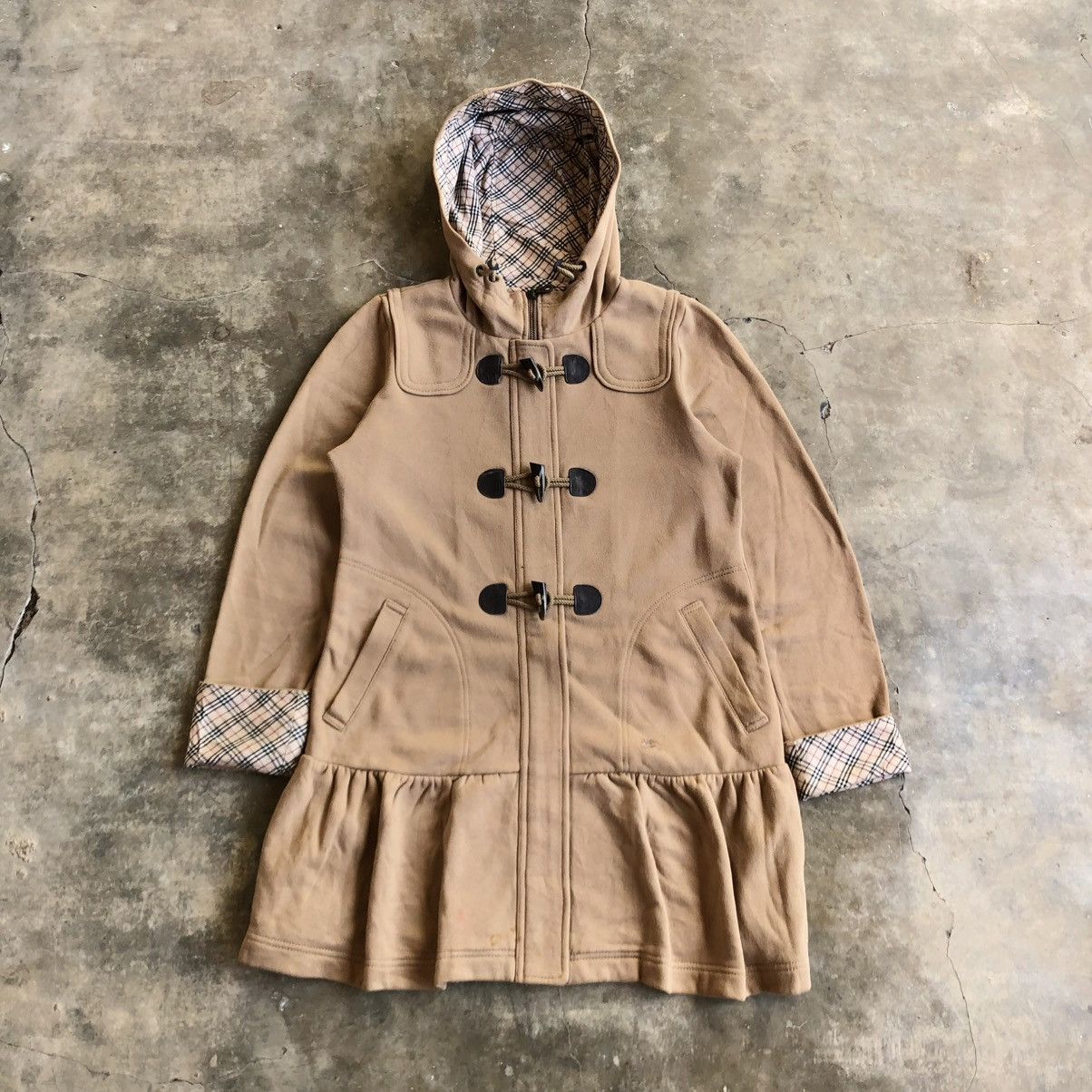 Burberry Vintage Burberry Blue Label Duffle Dreses Jacket With Hoodie Size L / US 10 / IT 46 - 1 Thumbnail