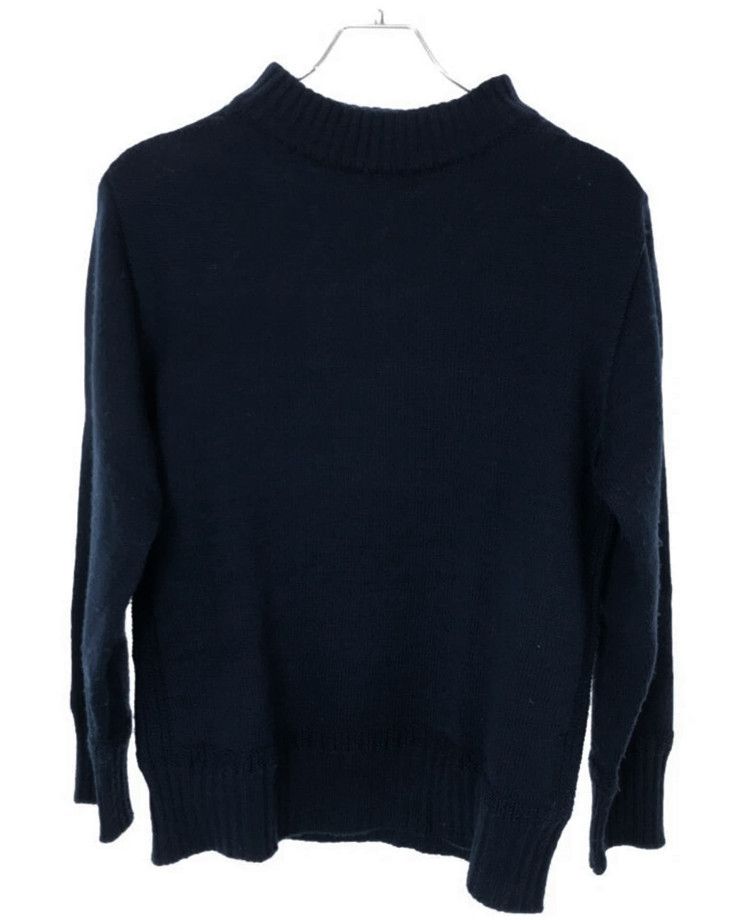 Kaptain Sunshine Kaptain Sunshine Seamless Naval Wool Knit Sweater, Navy Blue Size US S / EU 44-46 / 1 - 1 Thumbnail