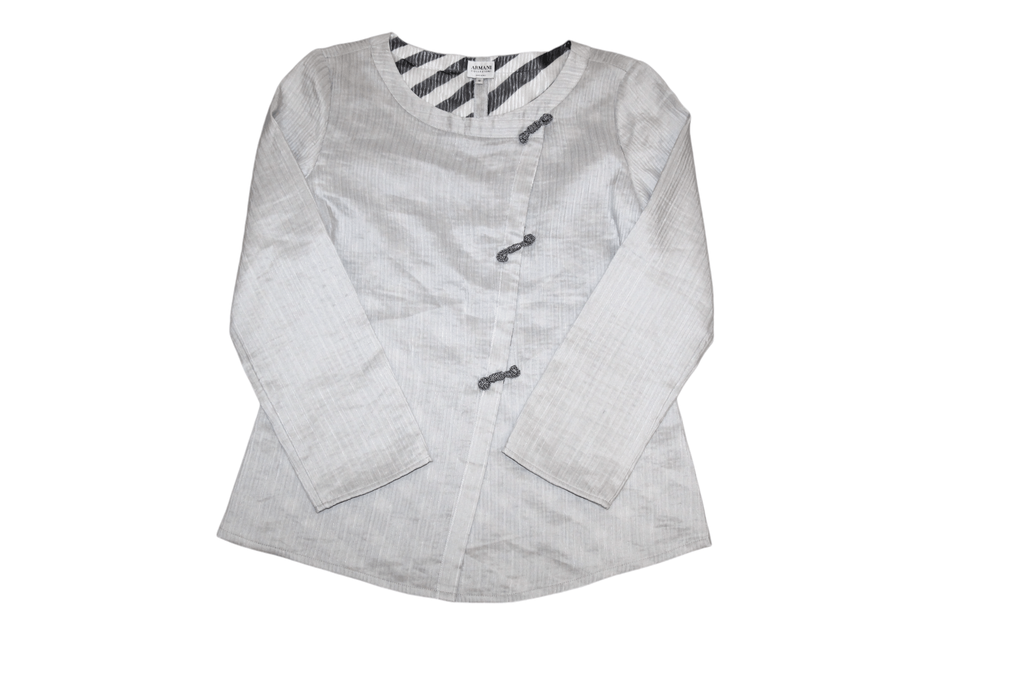 Armani Collezioni 2005 Giorgio Armani Collezioni boat-neck asymmetrical Jacket Size M / US 6-8 / IT 42-44 - 10 Thumbnail