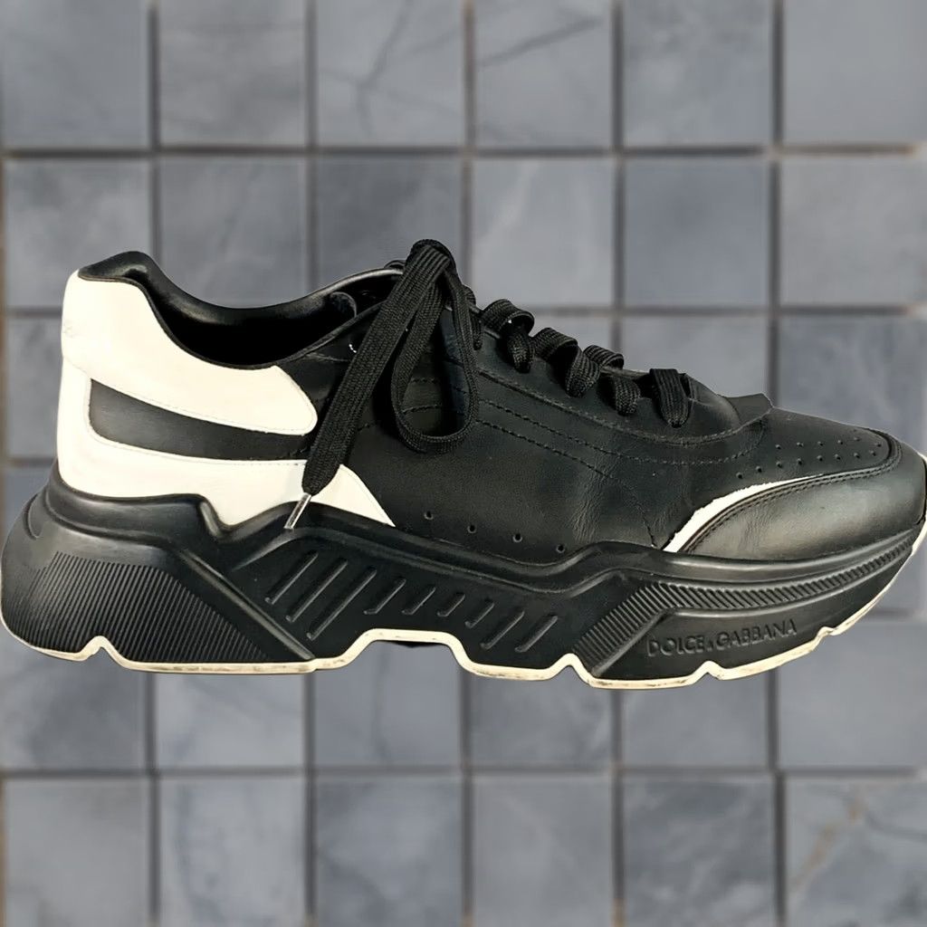 Dolce & Gabbana DOLCE & GABBANA Daymaster Sneakers Black White Color Block Leather Size 10 Men Shoes CHunky Sole Size US 10 / EU 43 - 1 Thumbnail