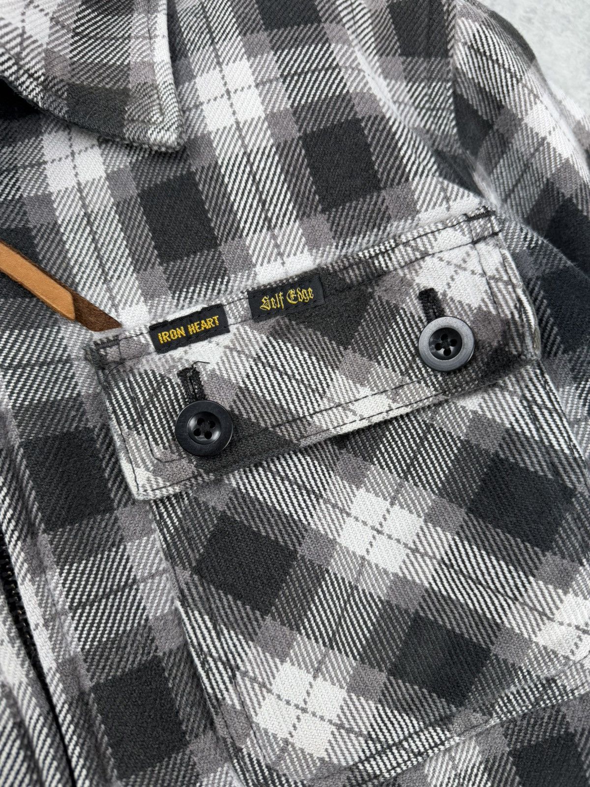 Iron Heart Iron Heart Heavy Flannel Zip Jacket Black Grey Check Size M Size US M / EU 48-50 / 2 - 5 Thumbnail