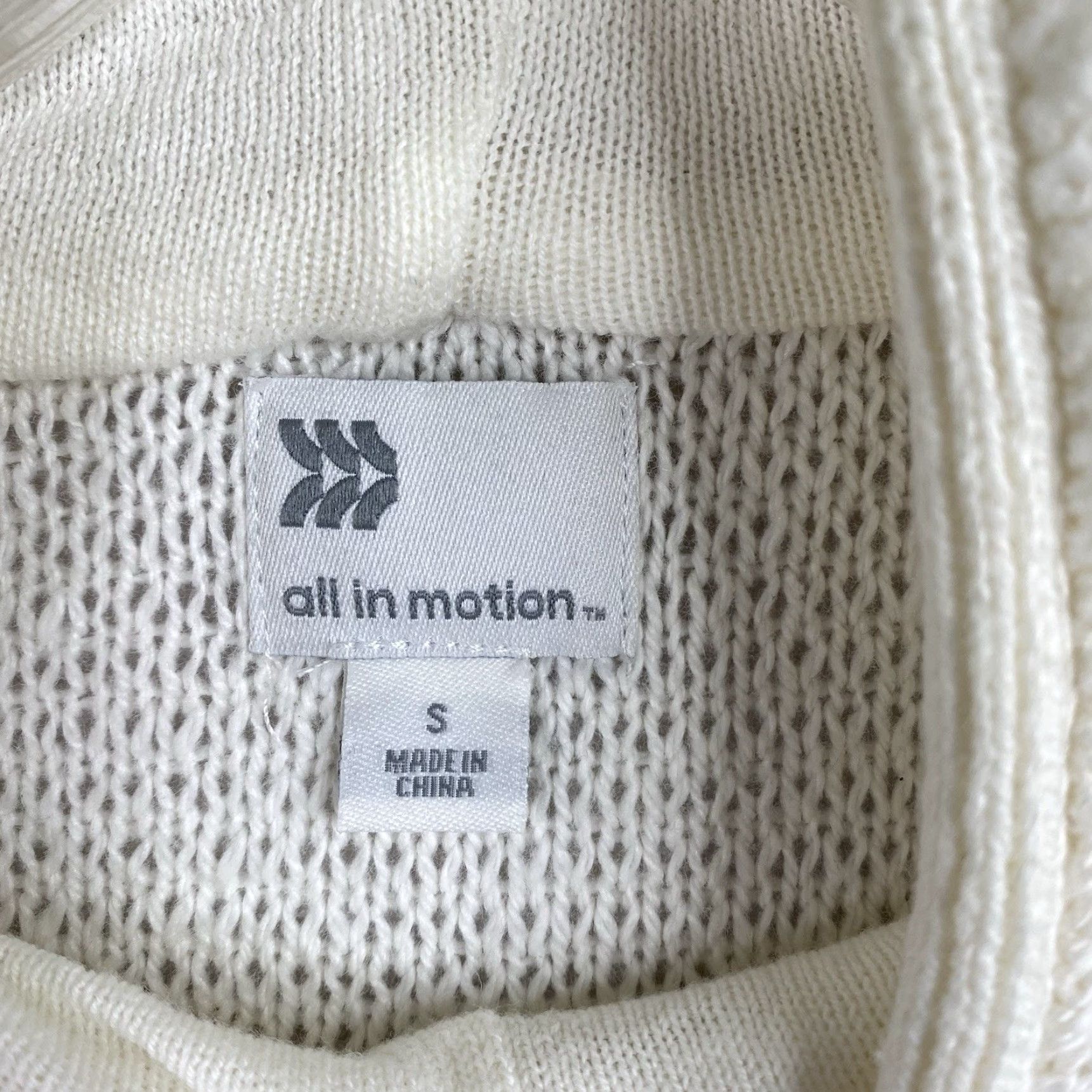 Vintage All in Motion Womens Sweater Sz S Cream Hooded Long Sleeve Knit Lightweight Cardigan Regular Size S / US 4 / IT 40 - 7 Thumbnail