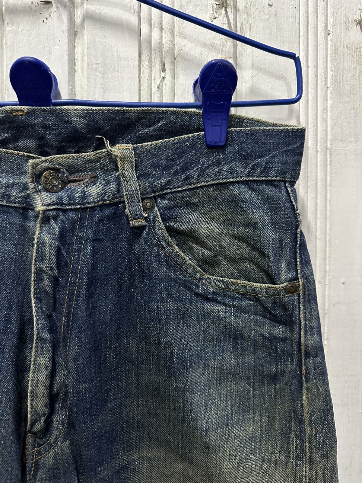 Vintage Vintage BOBSON Jeans Selvedge Mudwash Distressed Denim Pants Size US 30 / EU 46 - 8 Thumbnail