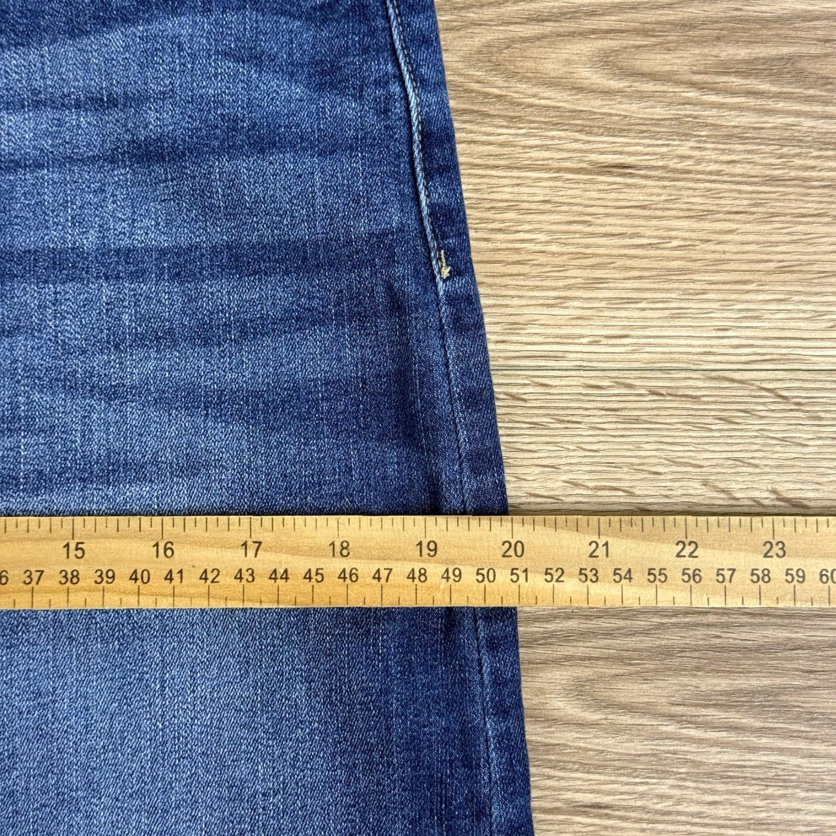 Denime VINTAGE Est 1946 Denim Skirt A-Line Knee Length Size 10 Blue Women's Short/Med Patchwork 1940s-Modern Size 32" / US 10 / IT 46 - 7 Thumbnail