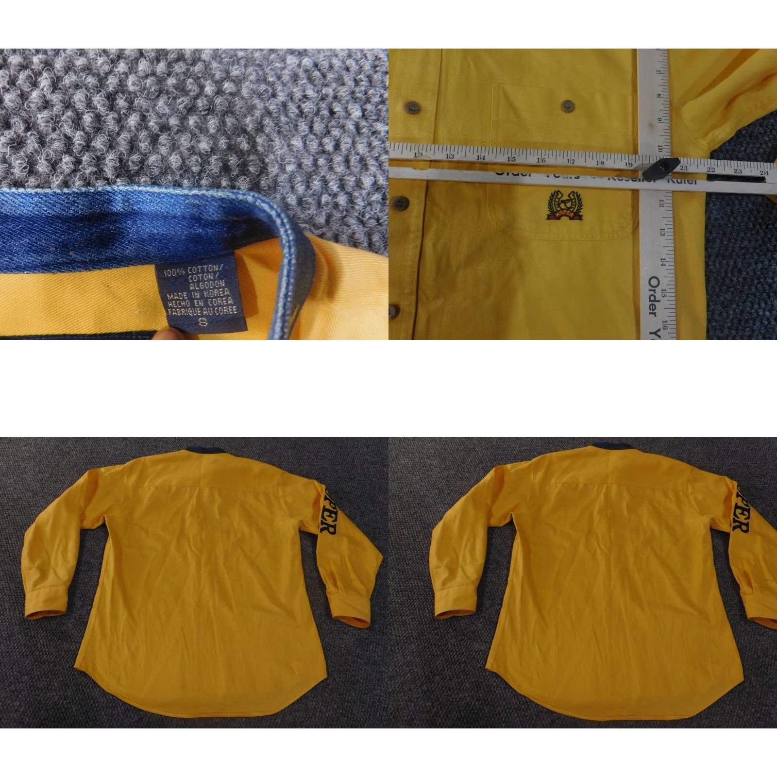 Roper Roper Shirt Mens S Small Yellow Embroidered Western Button Up Cowboy Rodeo Shirt Size US S / EU 44-46 / 1 - 8 Thumbnail
