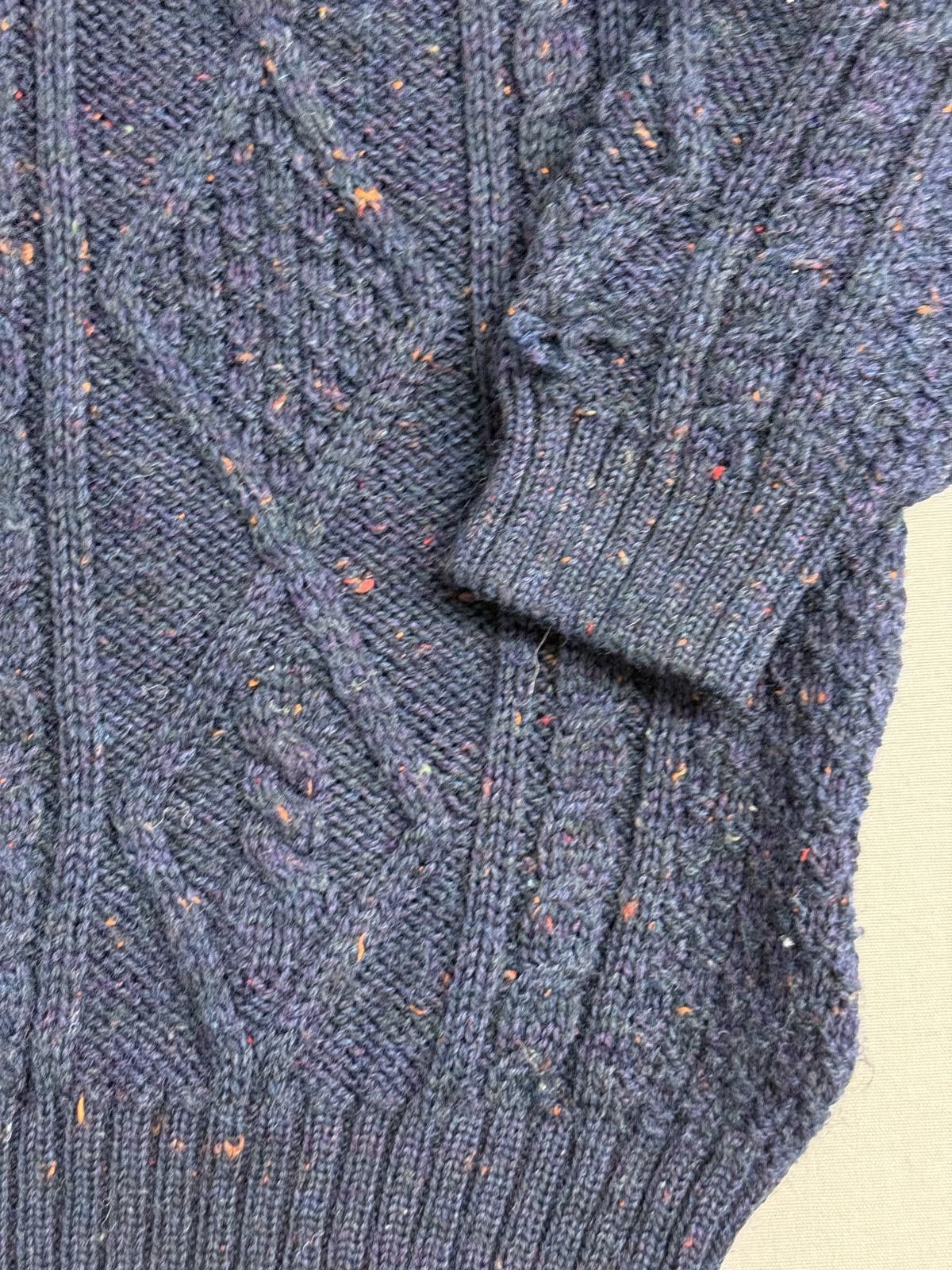 Other Mens Kilkenny Irish Wool Sweater - Navy Chunky Red Blend XL Size US XL / EU 56 / 4 - 4 Thumbnail