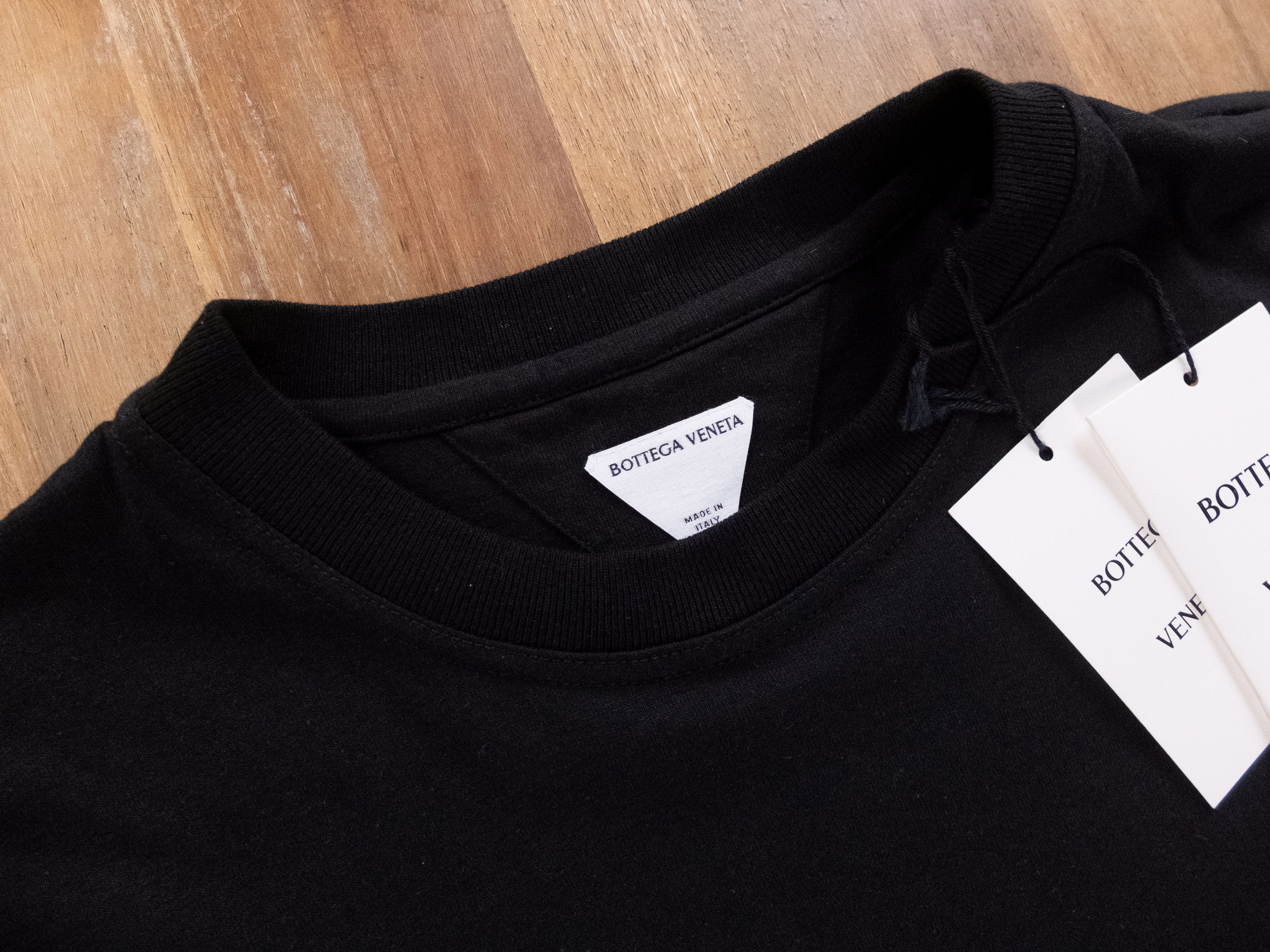 Bottega Veneta BOTTEGA VENETA Sunrise solid black cotton t-shirt Medium q Size US M / EU 48-50 / 2 - 5 Thumbnail