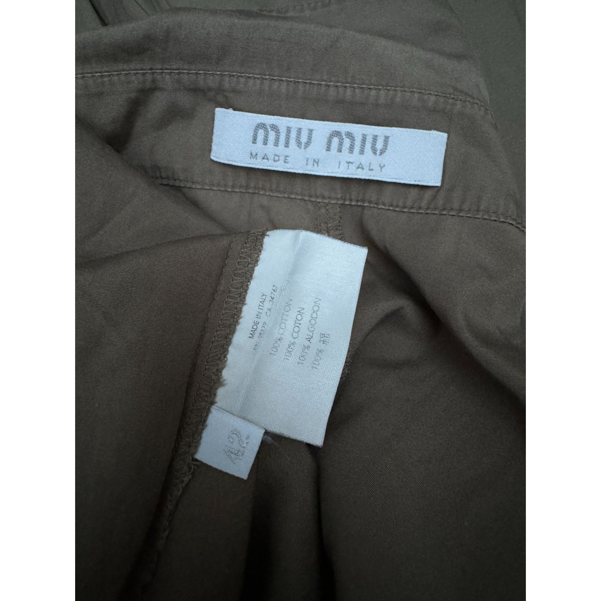 Miu Miu Vintage Khaki Military Shirt Size M / US 6-8 / IT 42-44 - 5 Thumbnail