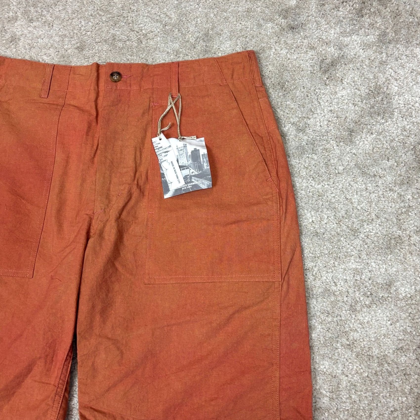 Engineered Garments NWT Engineered Garments Fatigue Chino 9" Shorts Men M Minimalist Orange Chino 9" Shorts Mens M Orange Size US 31 - 2 Thumbnail