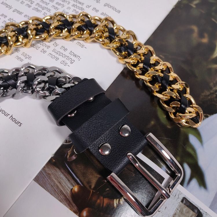 Designer Future Vintage Belt Riveted Belts Menswear Accessories Size ONE SIZE - 6 Thumbnail