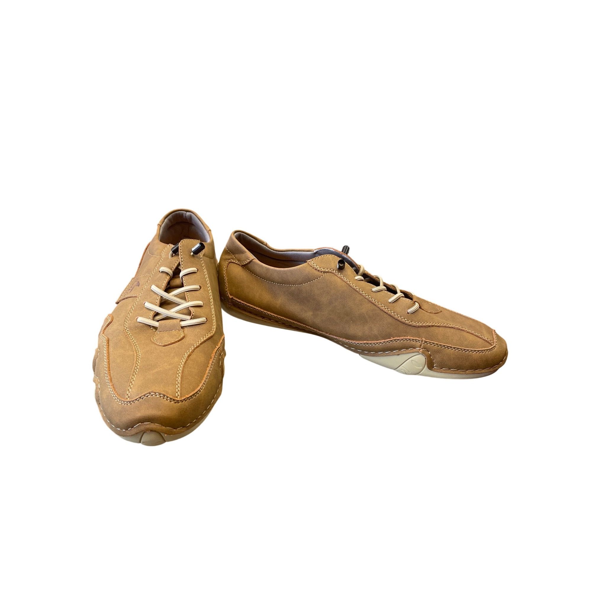 Other Salkin USA Mens Brown Faux Leather Casual Shoes Size 44/10 S Size US 10 / EU 43 - 2 Thumbnail