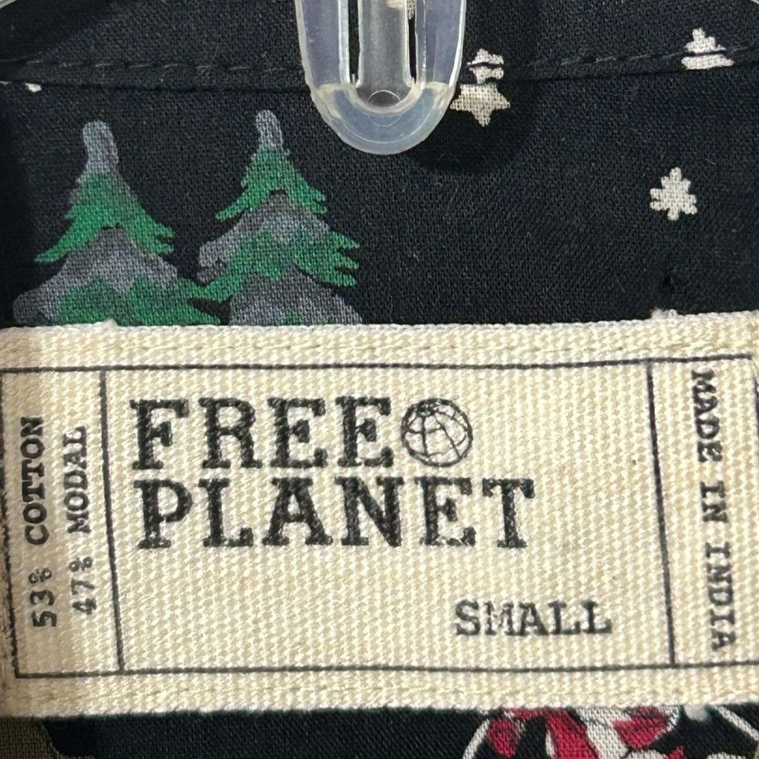 Free Planet Free Planet Skiing Santa Clause Christmas Button-Up Shirt - Size US S / EU 44-46 / 1 - 4 Thumbnail