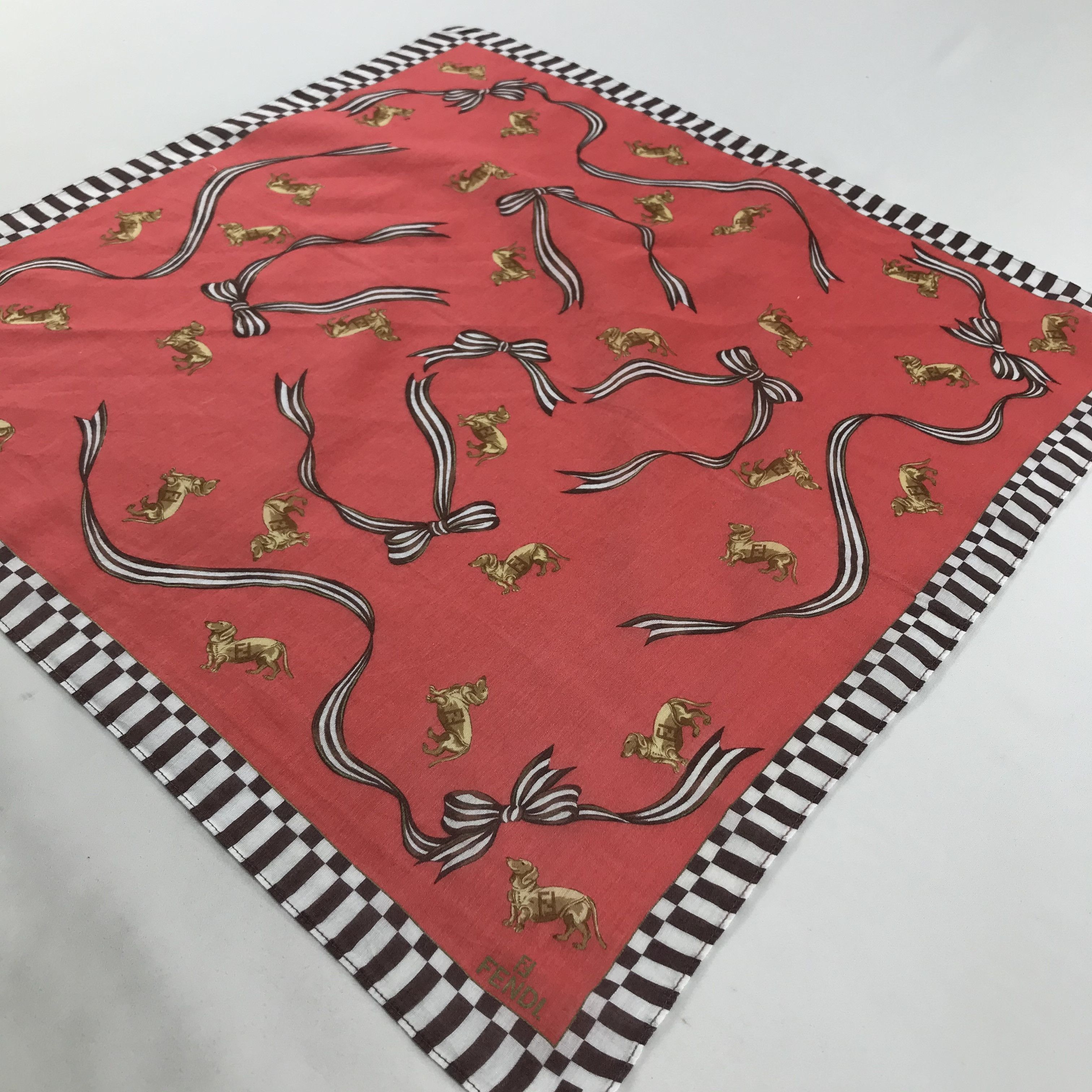 Vintage Vintage Fendi Bandana / Handkerchief / Neckerchief - S1455 Size ONE SIZE - 2 Thumbnail