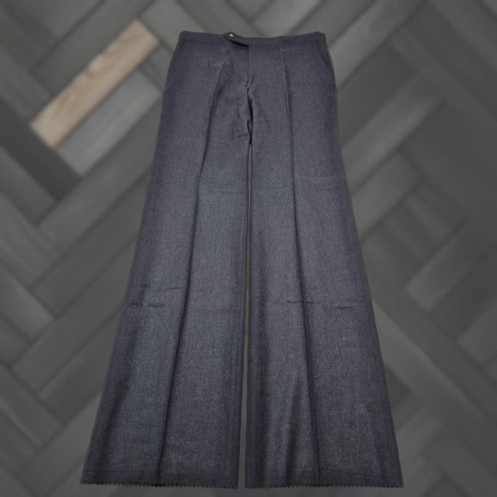 Vintage VTG Sansabelt Dress Pants Mens 38x36 Blue Wool Flat Front Unhemmed USA NWT Size US 38 / EU 54 - 1 Thumbnail