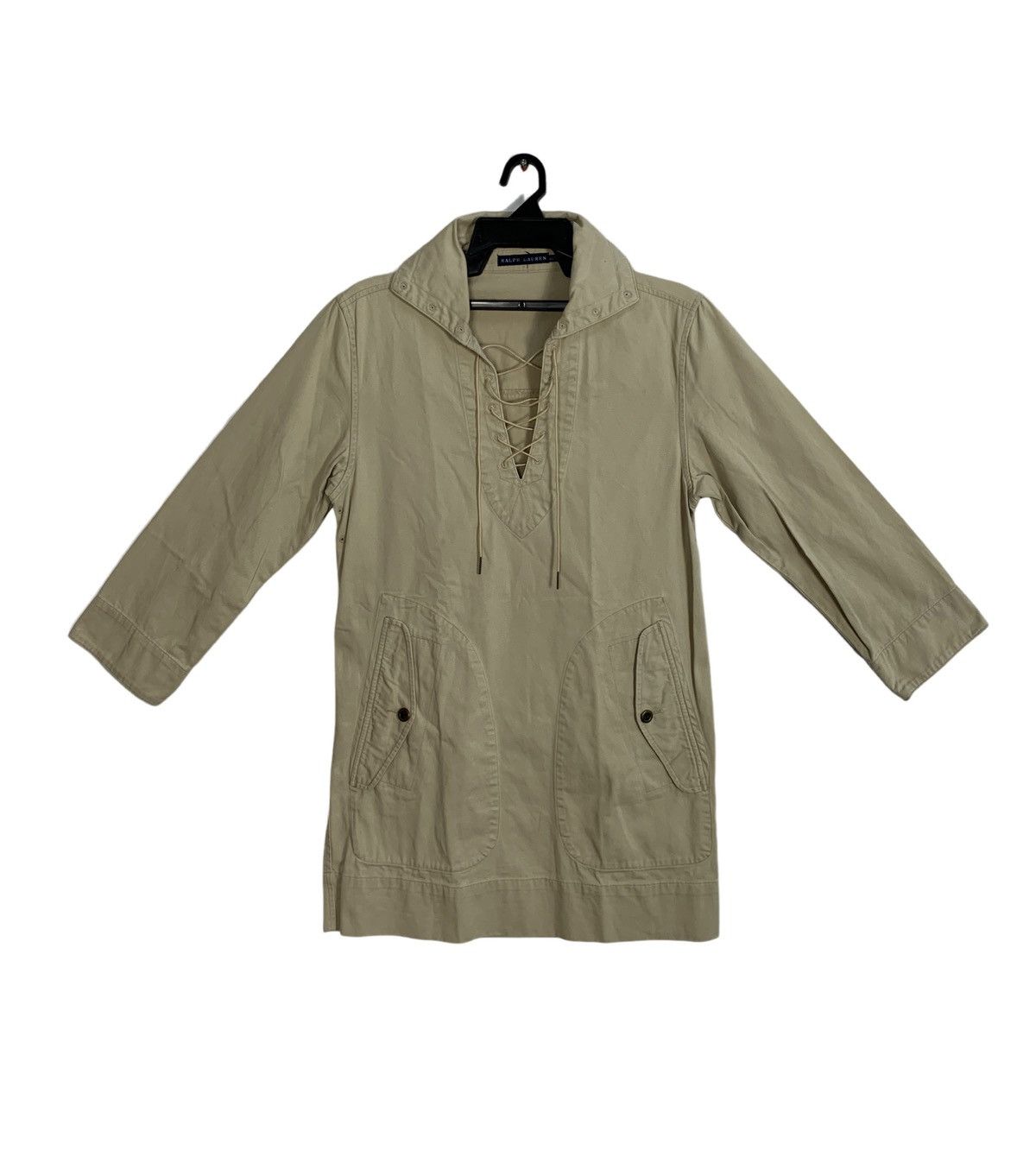 90s Ralph Lauren Beige Sterling Trench Neck Khakis Parka