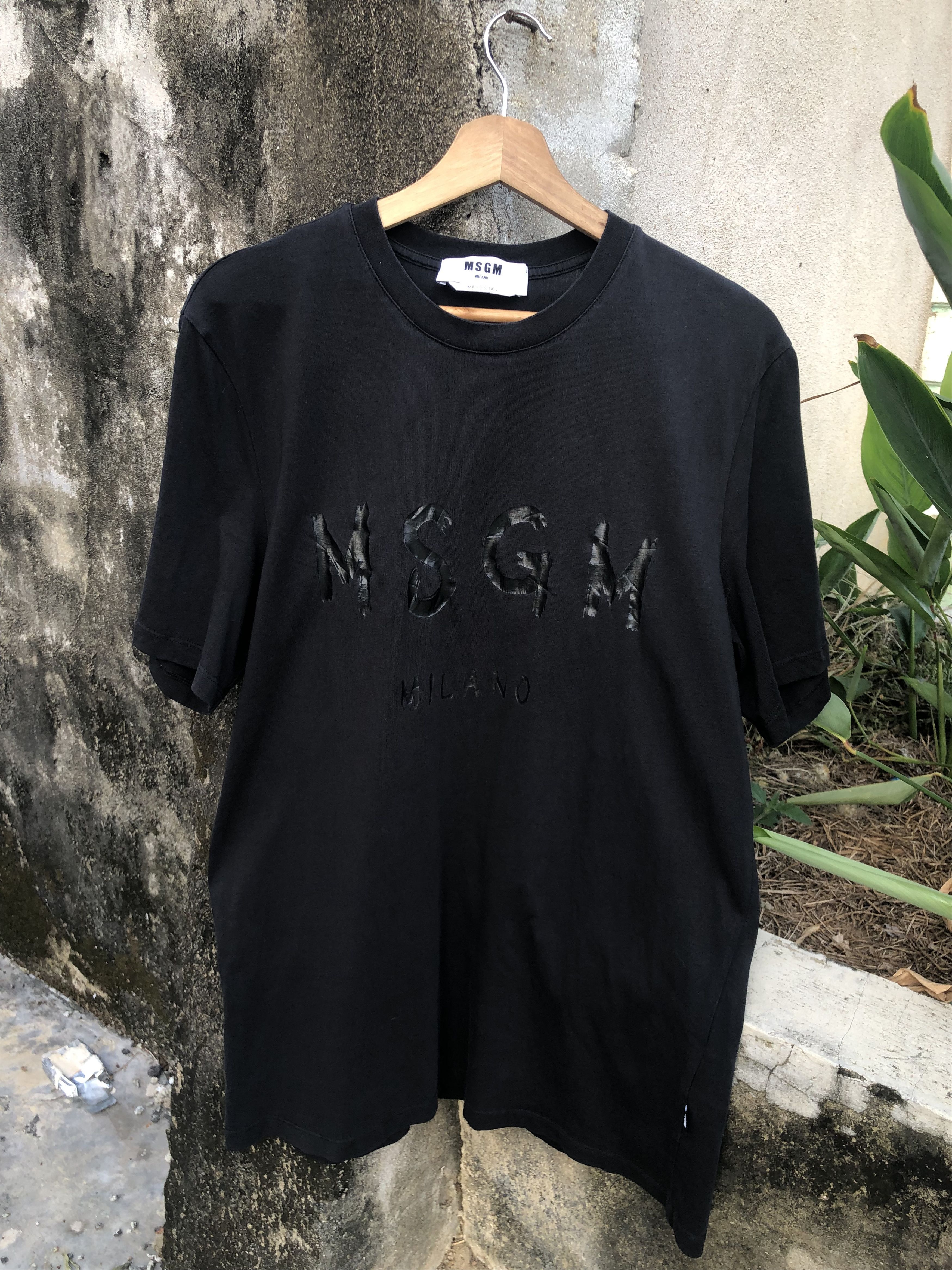 MSGM Milano Black Logo Tee
