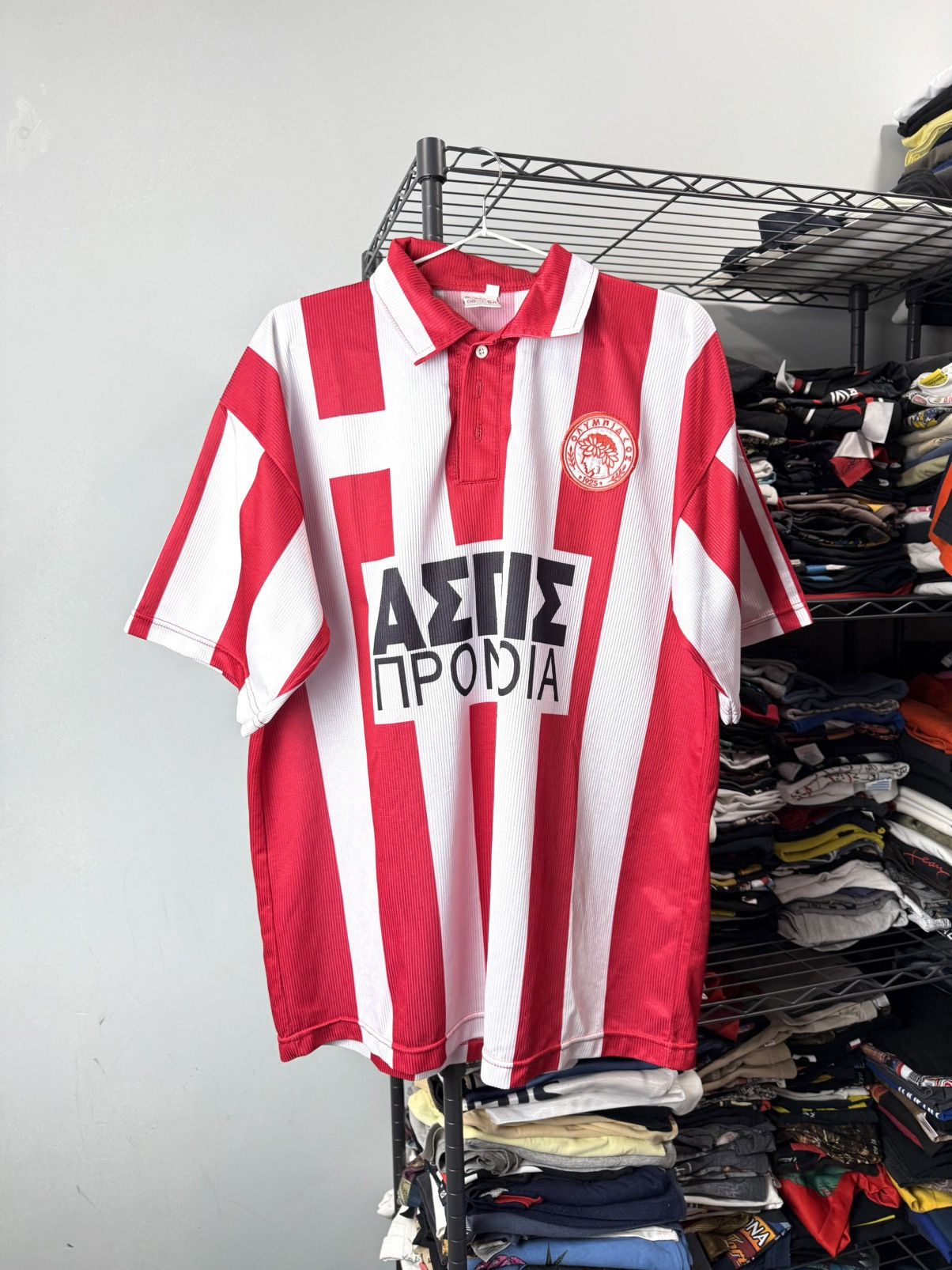 Vintage Rare Vintage 90’s Olympiacos Greece Soccer Jersey Football Size US XL / EU 56 / 4 - 1 Thumbnail
