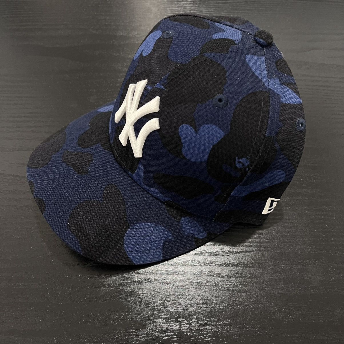 Bape BAPE New Era Blue Camouflage Fitted Hat Size ONE SIZE - 2 Thumbnail