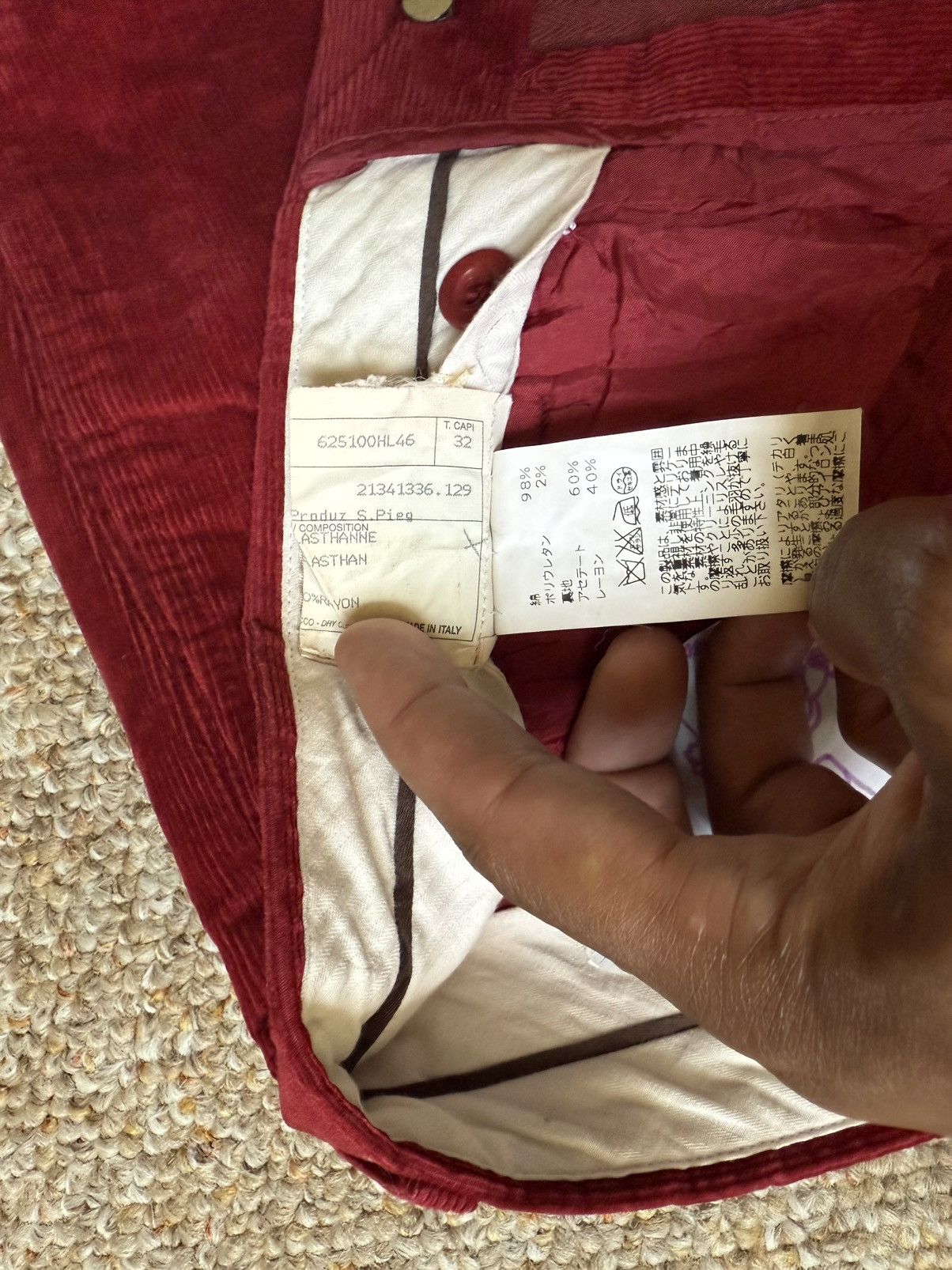 Hermes vintage hermes corduroy Size US 33 - 5 Thumbnail