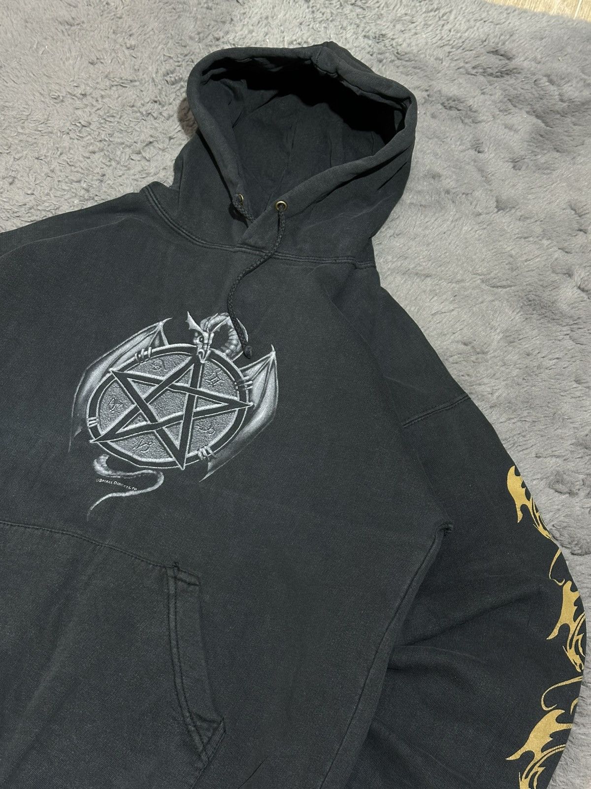 Band Tees Vintage Spiral "Dragon Pentagram" Gothic Hoodie Size US M / EU 48-50 / 2 - 4 Thumbnail